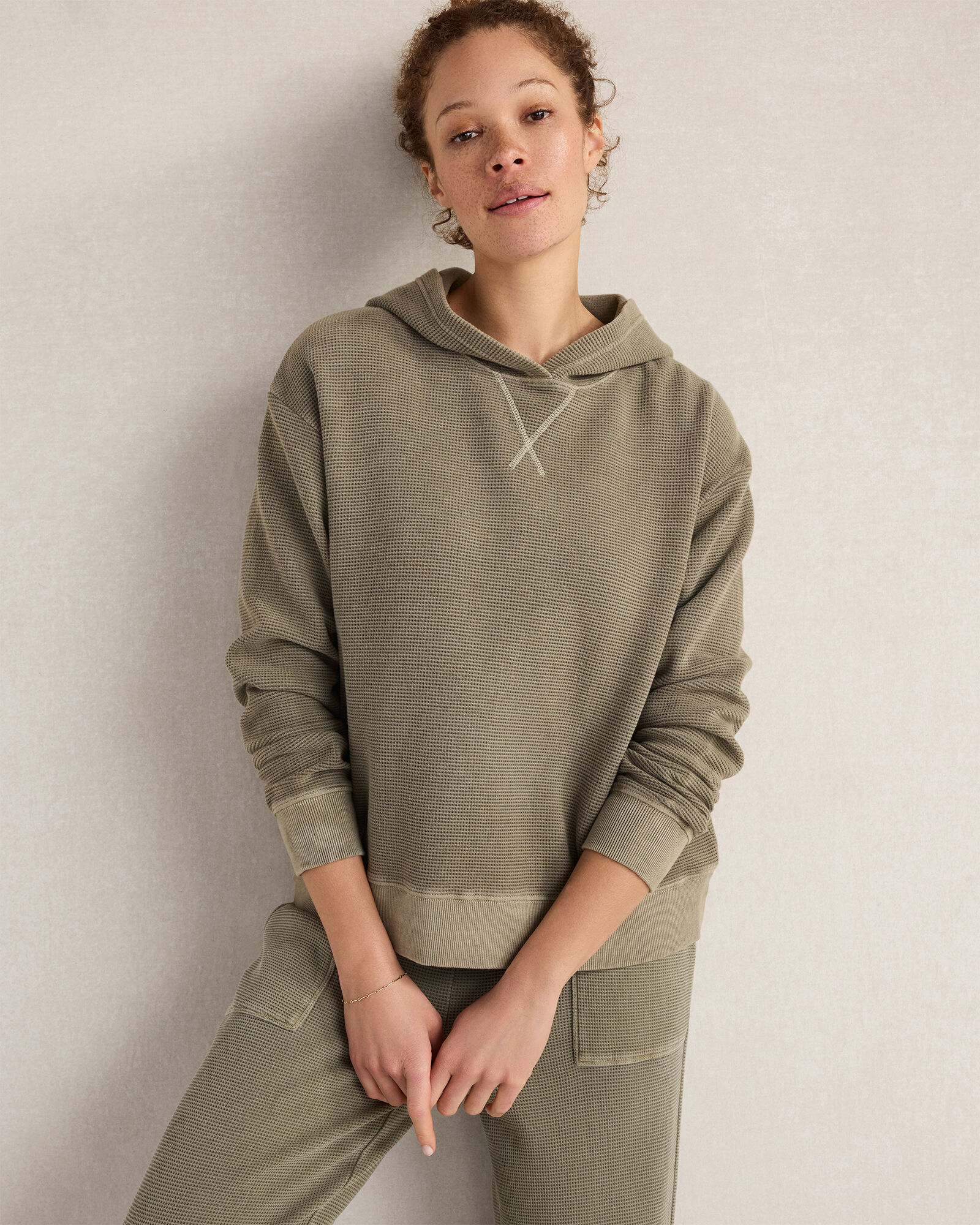 Resti Organic Cotton Waffle Hoodie