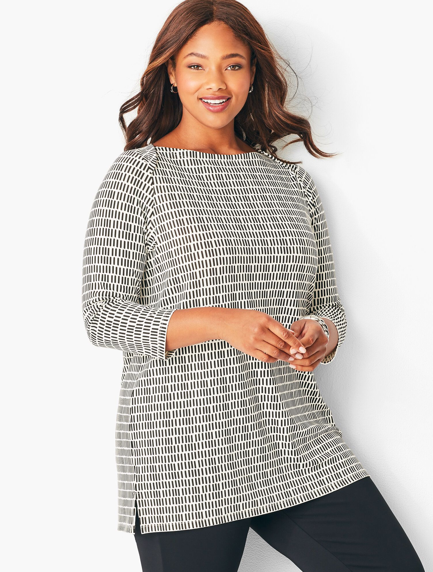 Plus-Size Envelope-Neck Tee