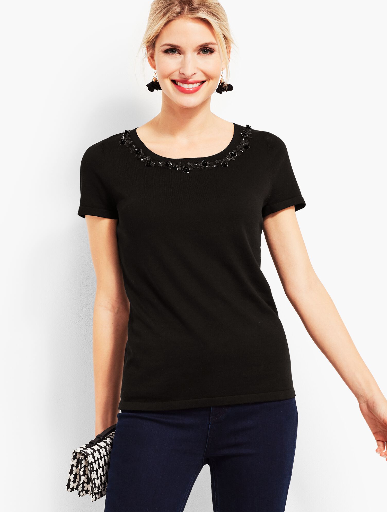 Flower-Trim Top