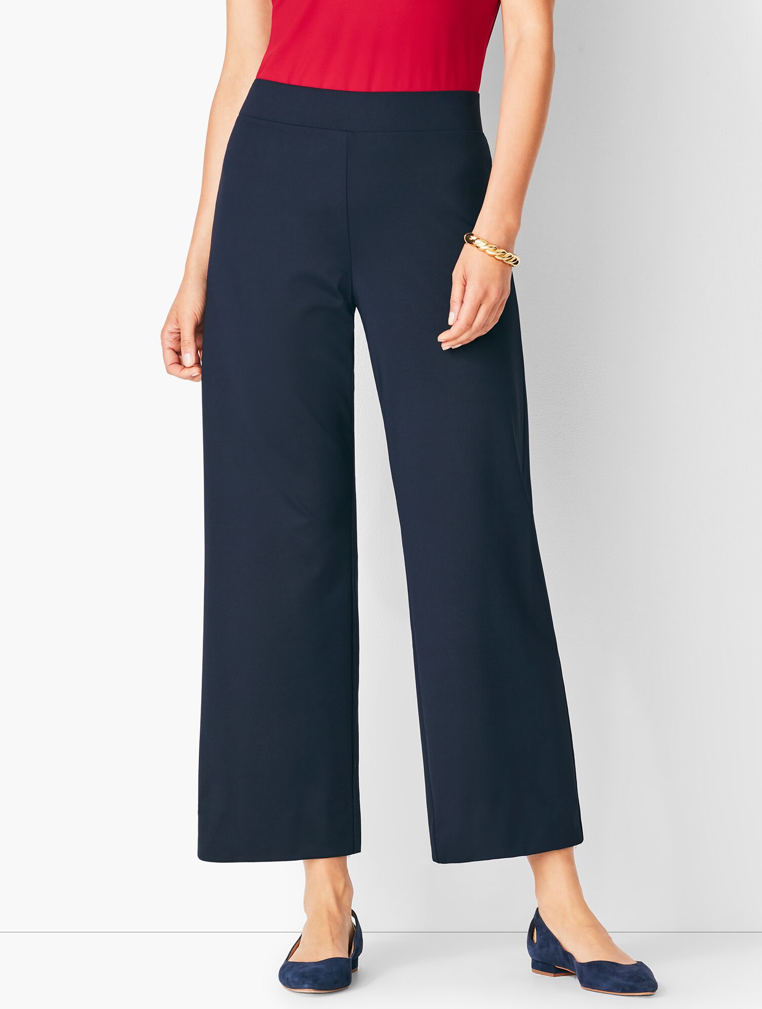 Knit Jersey Wide-Leg Pant