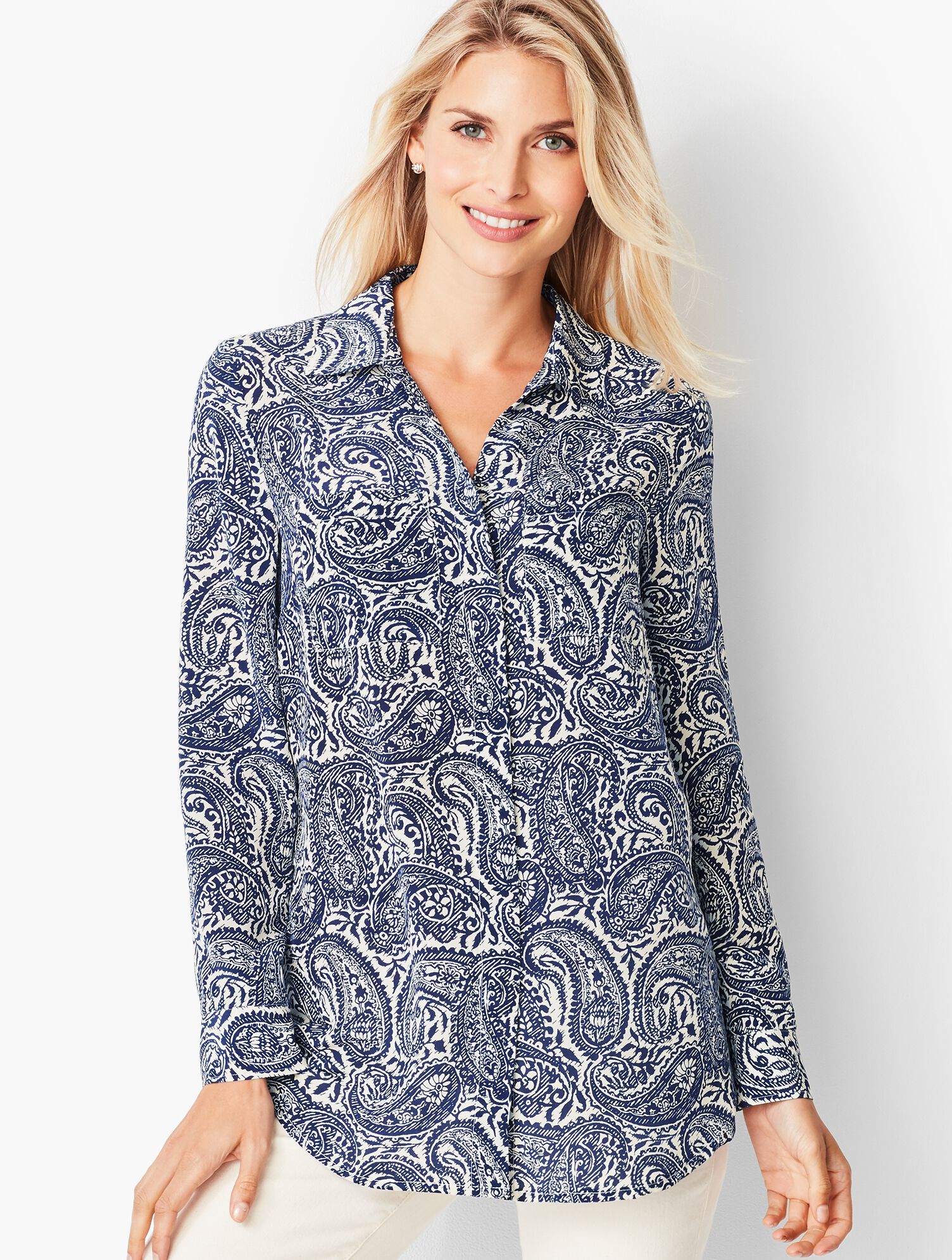 Washable Silk Top - Paisley