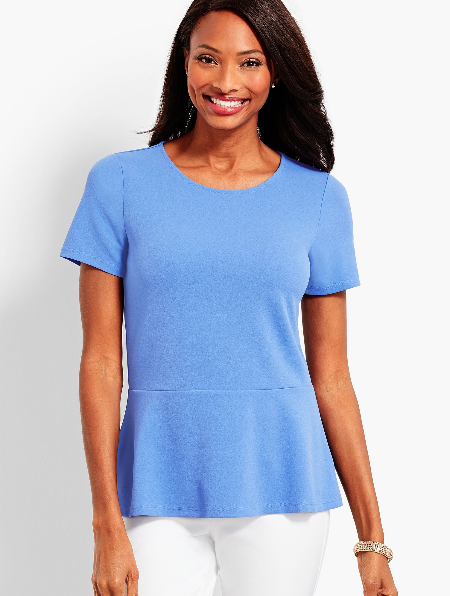 Crewneck Peplum Top