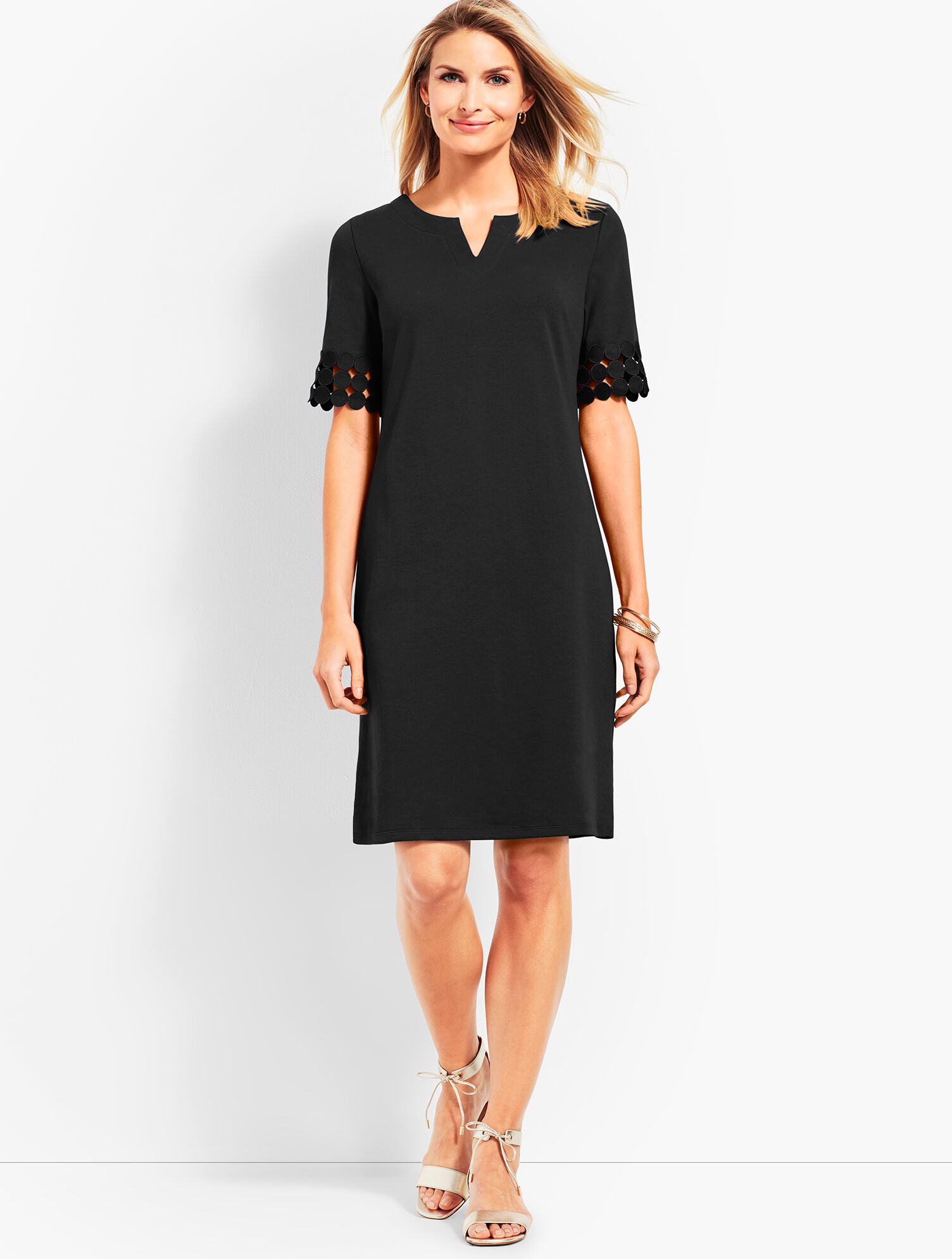 Lace Elbow Shift Dress
