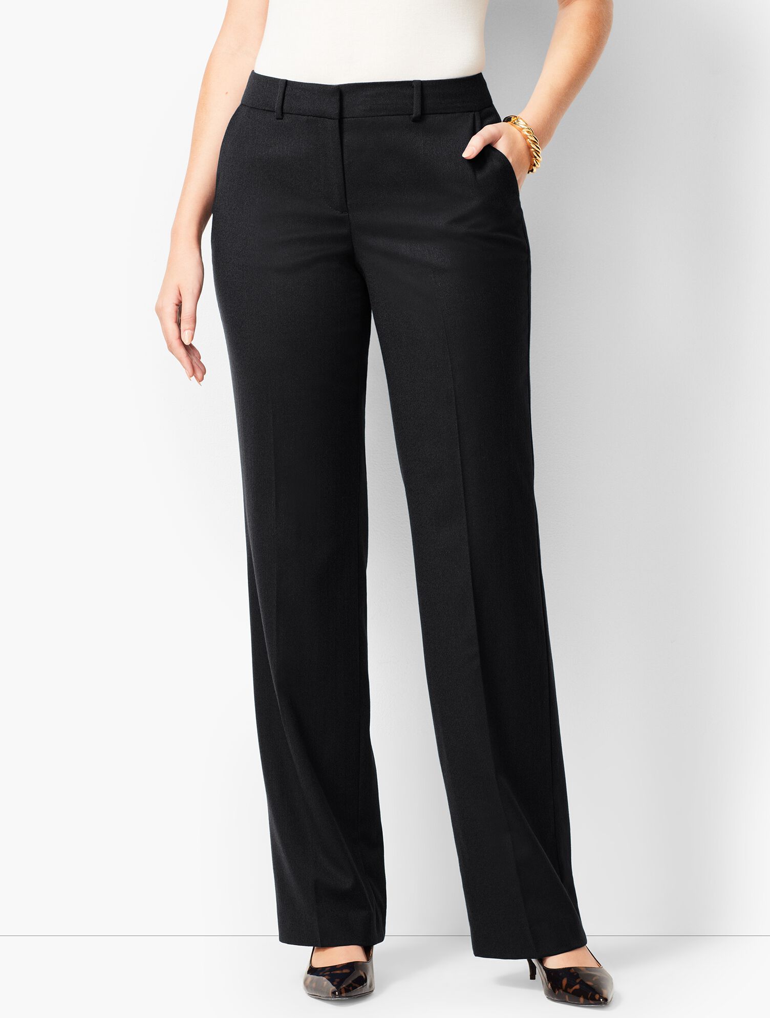 Luxe Italian Flannel Windsor Pants - Curvy Fit