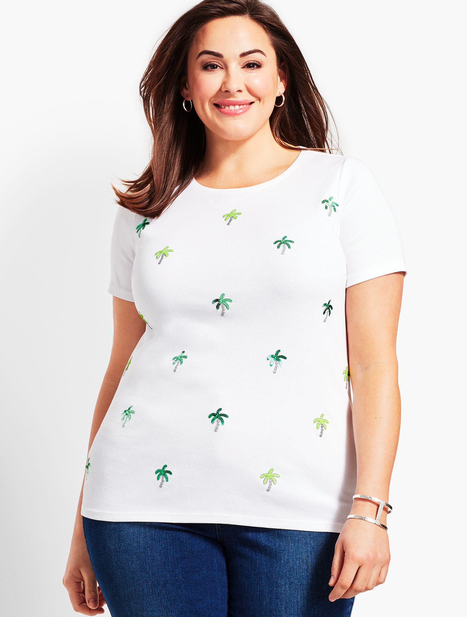Embellished Palm Trees Tee