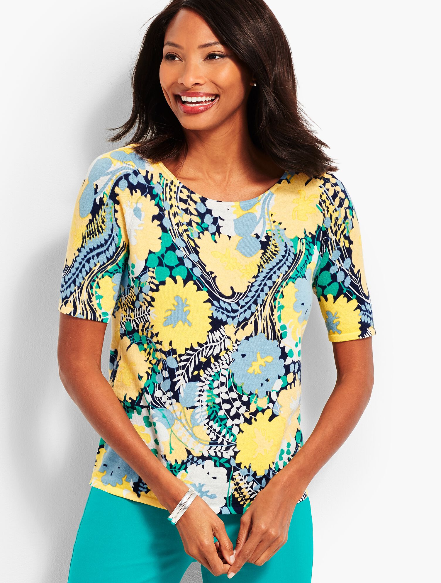 Cascading Flowers Sweater Topper