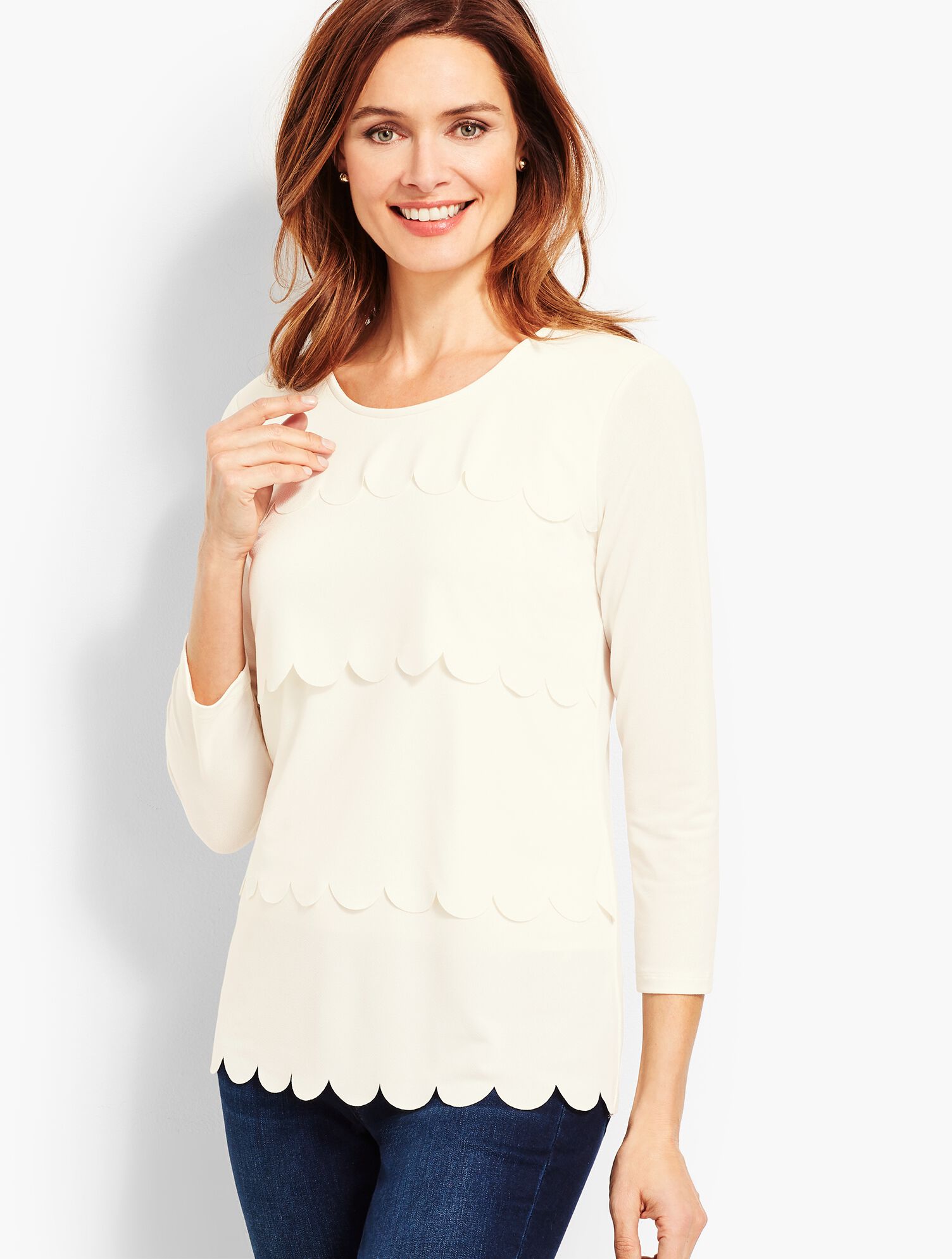 Scalloped-Tier Top