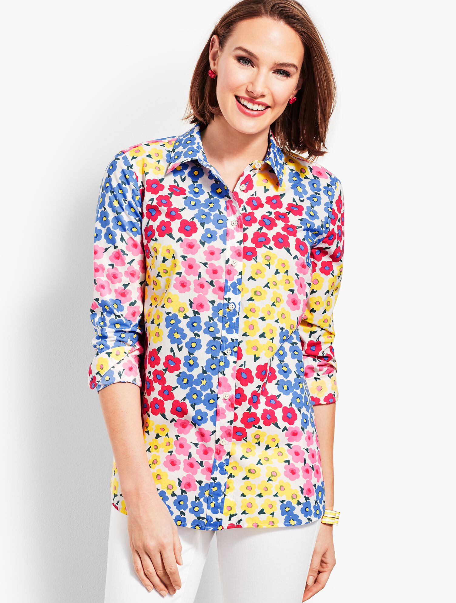 Classic Cotton Shirt-Vintage Floral