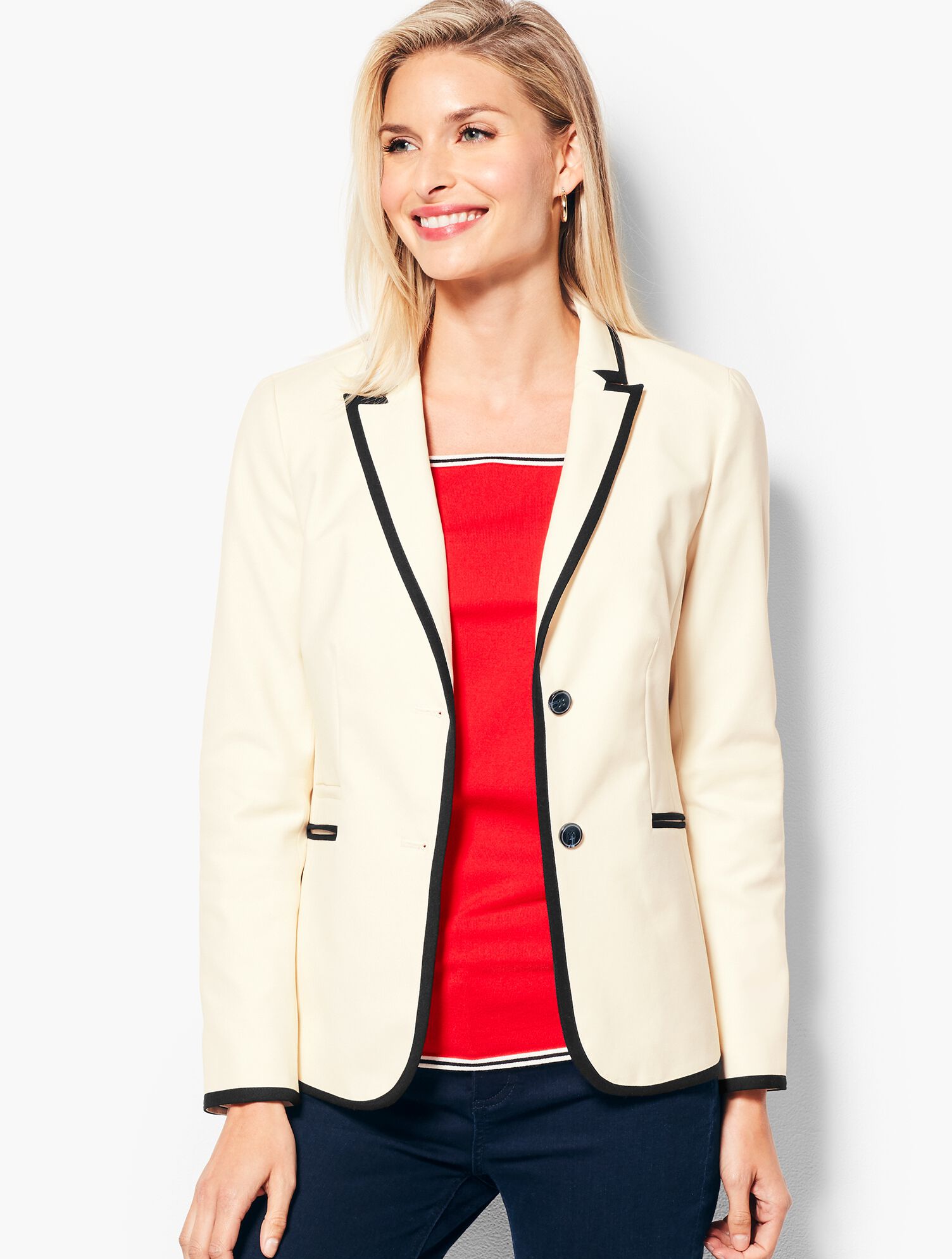 Woven Tipped Blazer