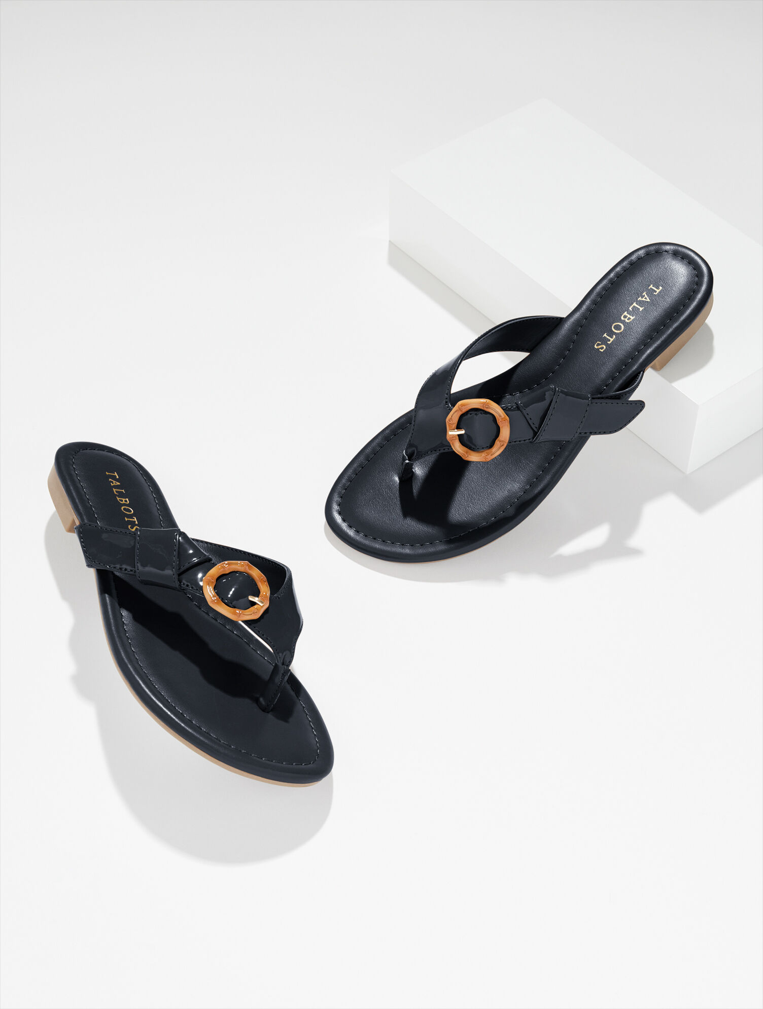Gia Buckle Thong Sandals