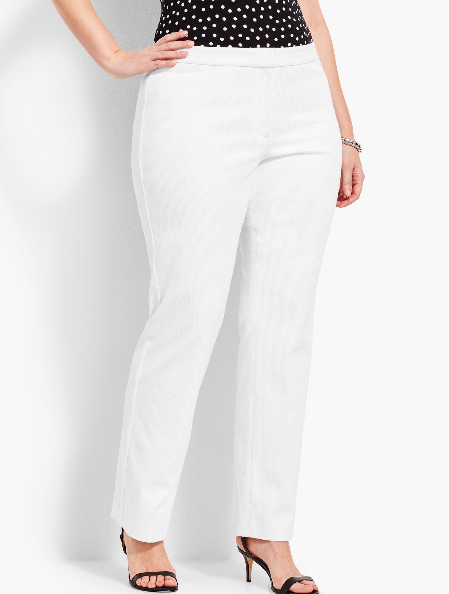 Textured Straight-Leg Pant