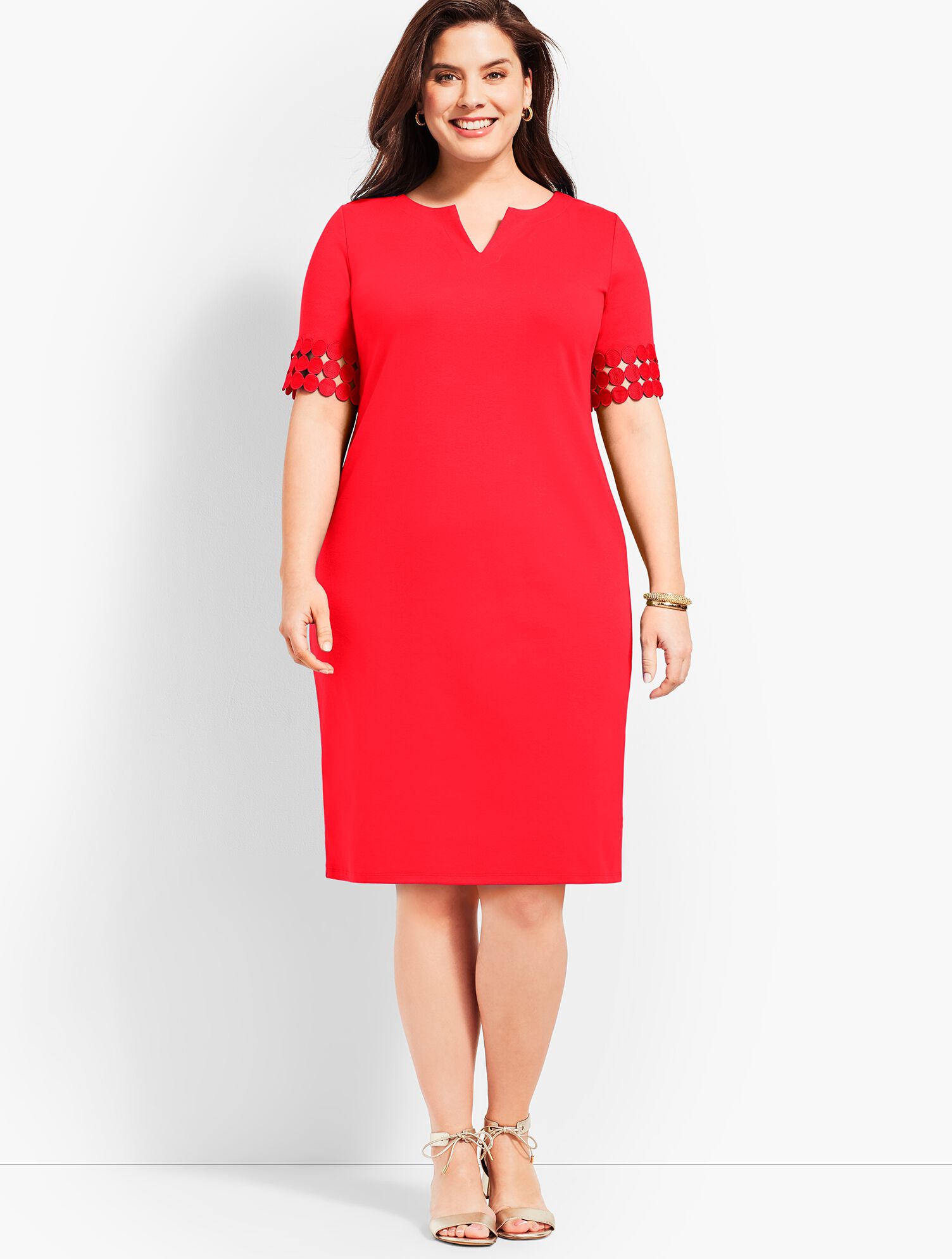 Lace Elbow Shift Dress