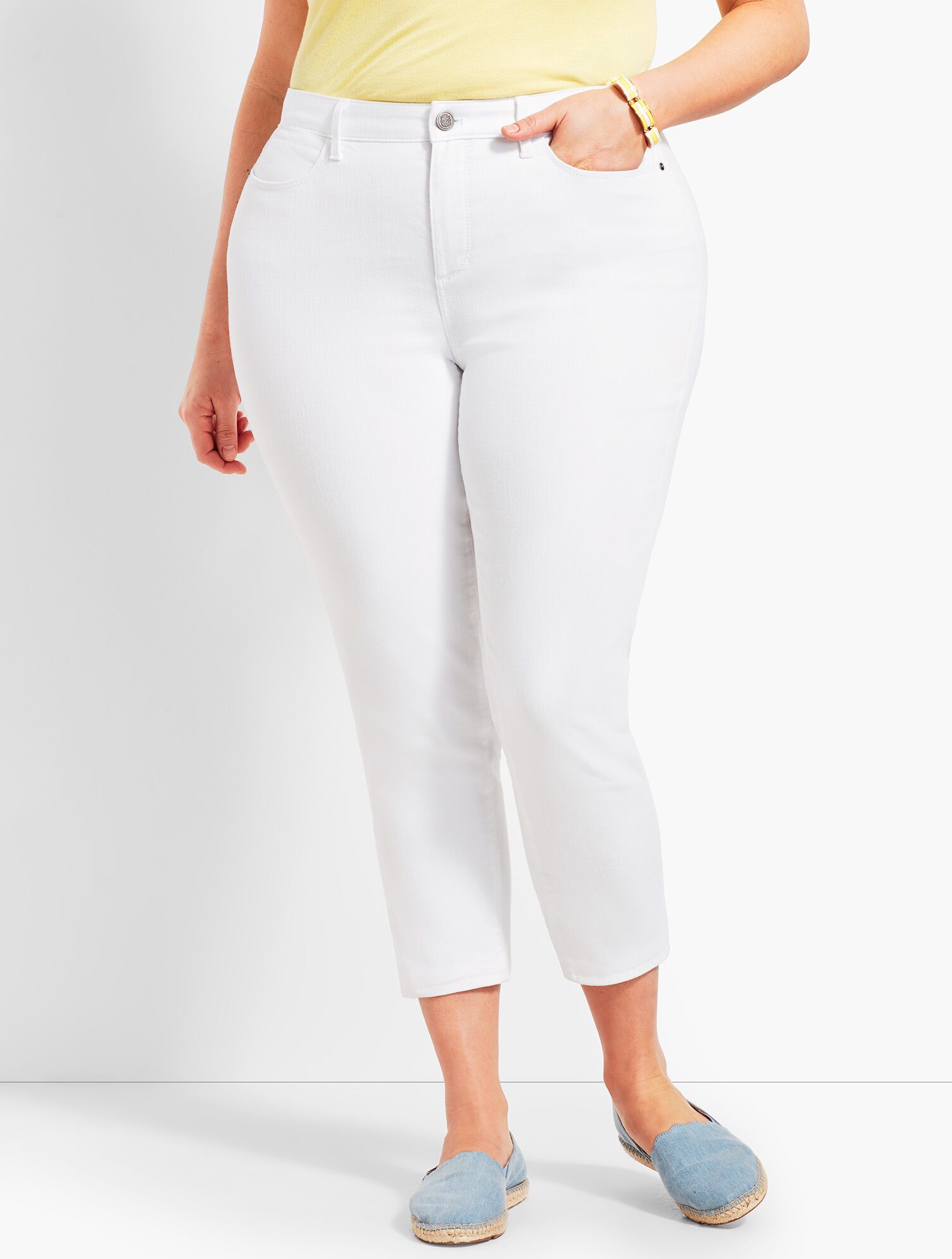 Woman Exclusive Colored Denim Crop Jegging - Curvy Fit