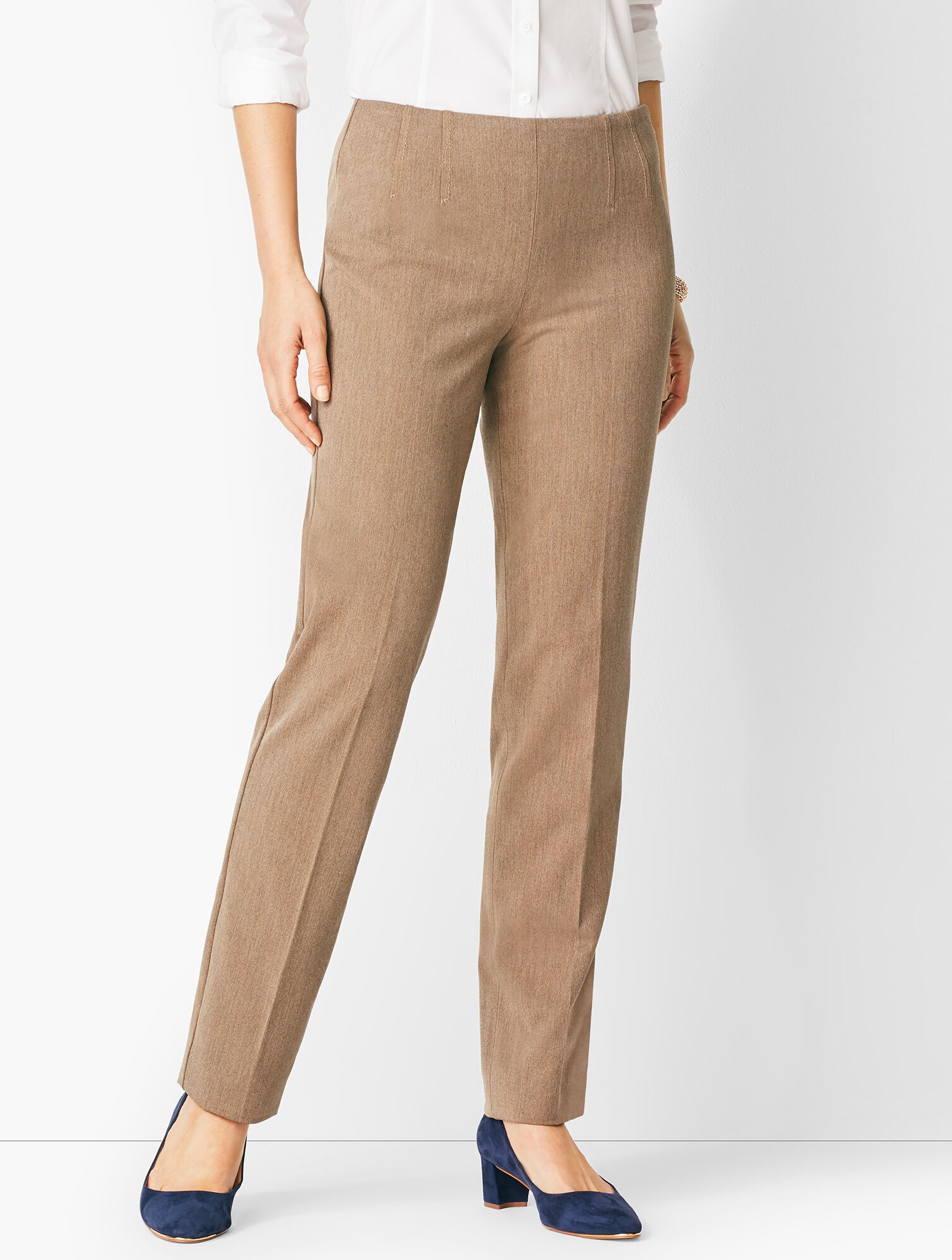 Refined Bi-Stretch Straight-Leg Pants