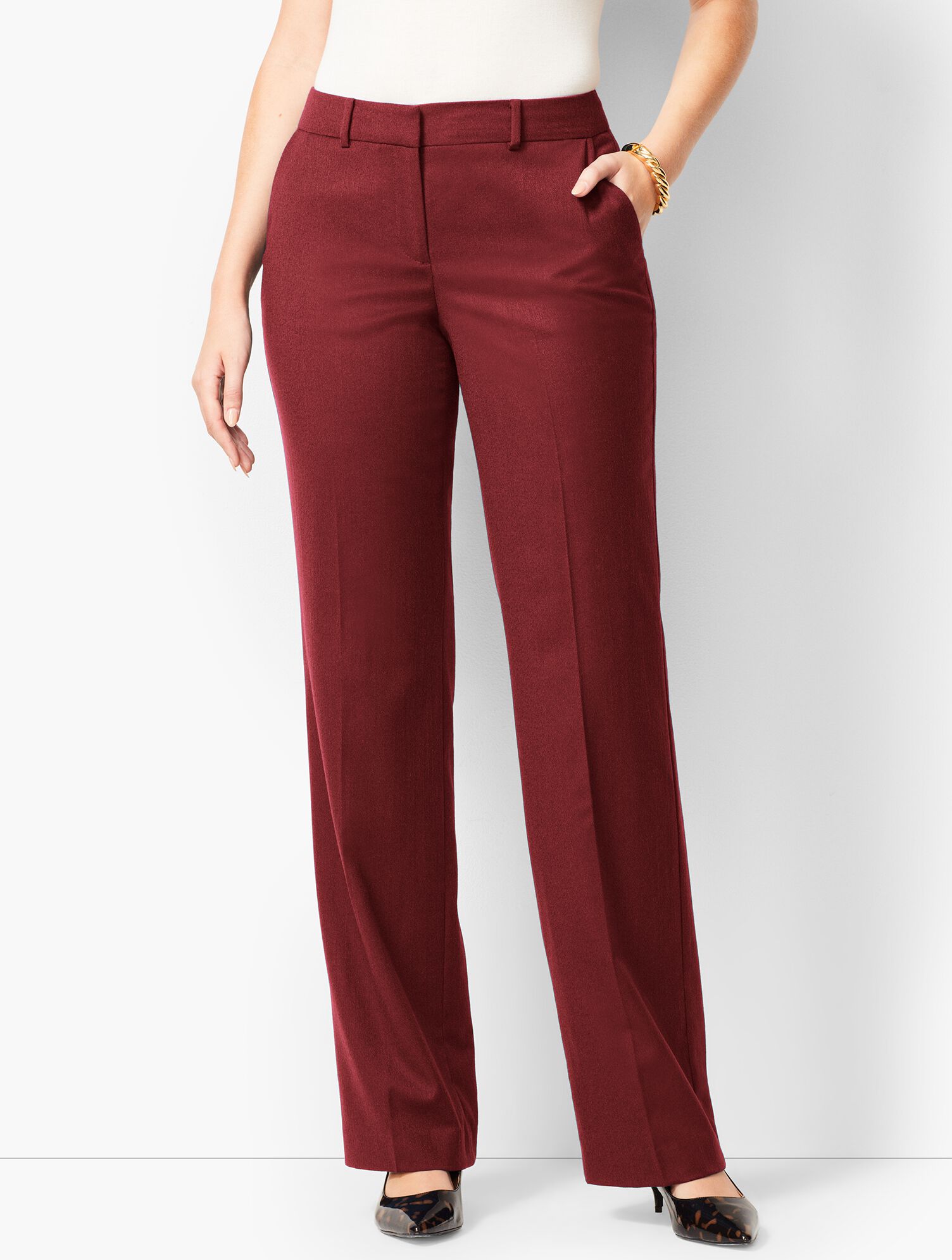 Luxe Italian Flannel Windsor Pants - Curvy Fit