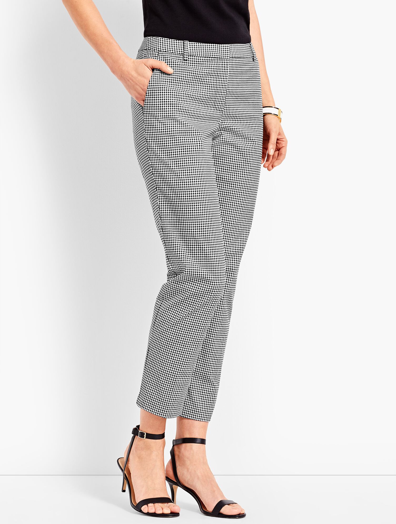 Slim Crop Pant - Gingham