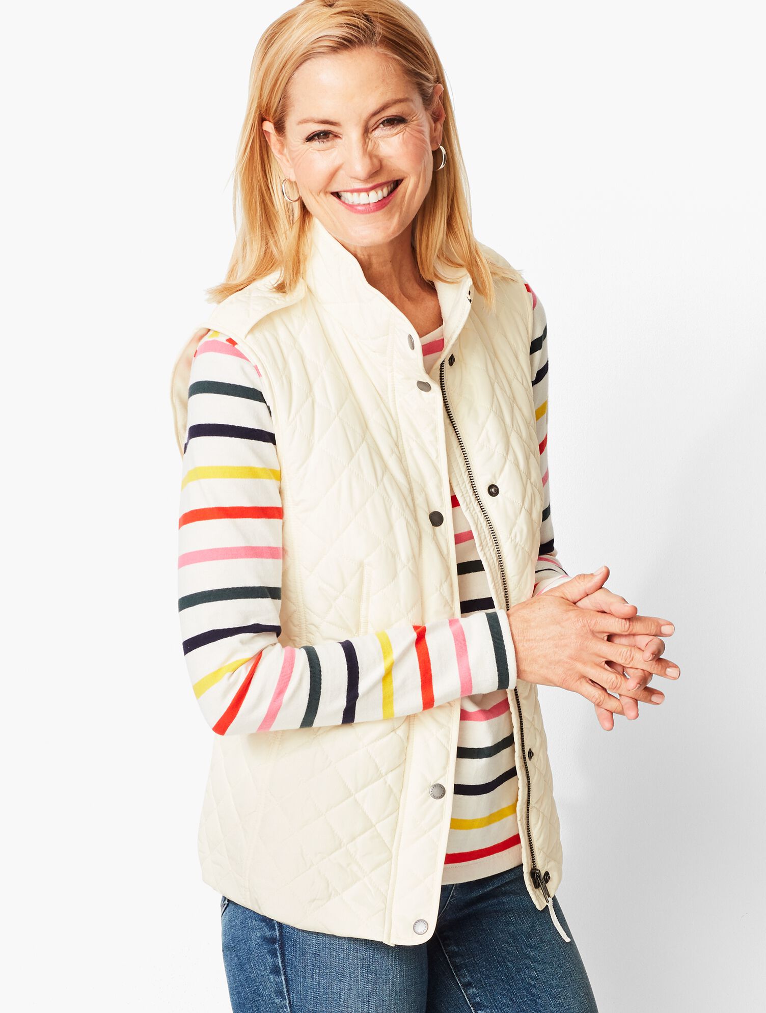 Quilted Fleece-Lined Vest