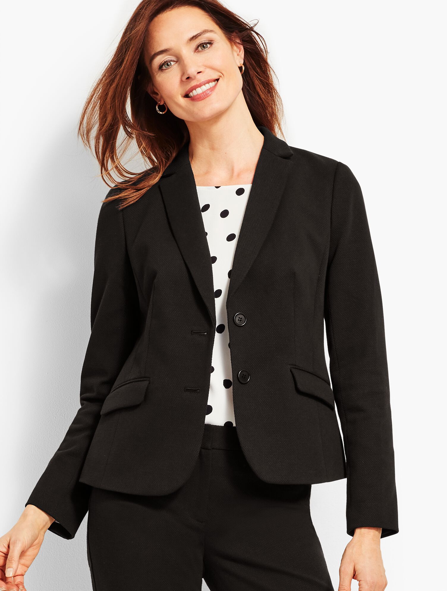 Textured Two-Button Blazer