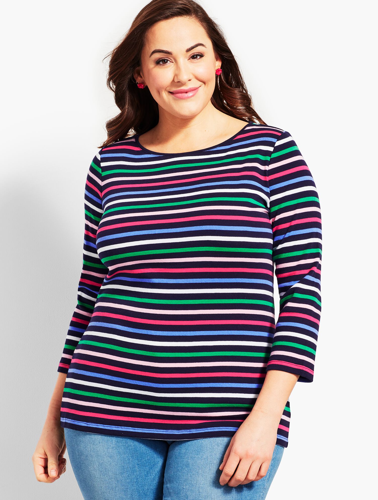 Hale Stripe Bateau-Neck Tee