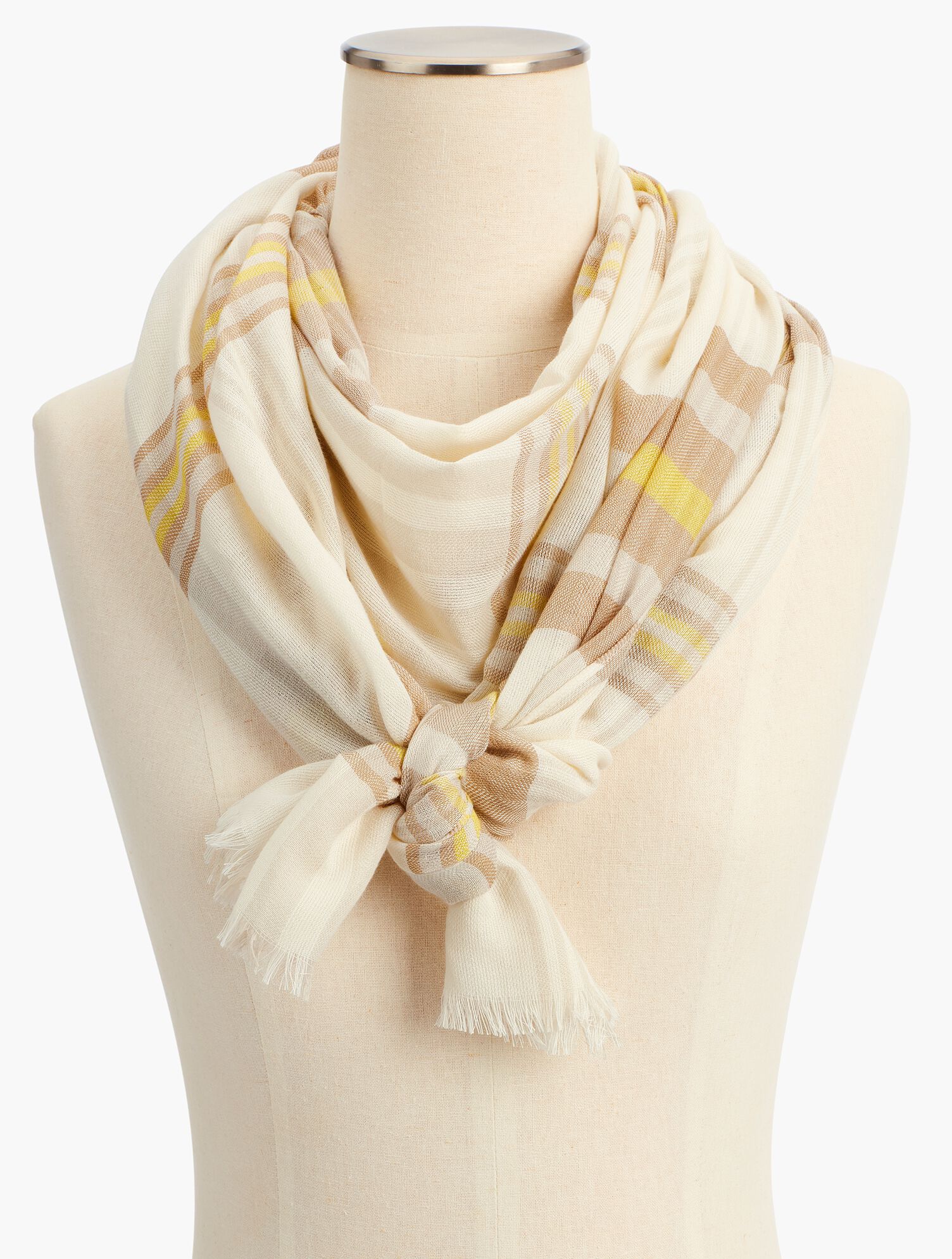 Ivory Herringbone Scarf