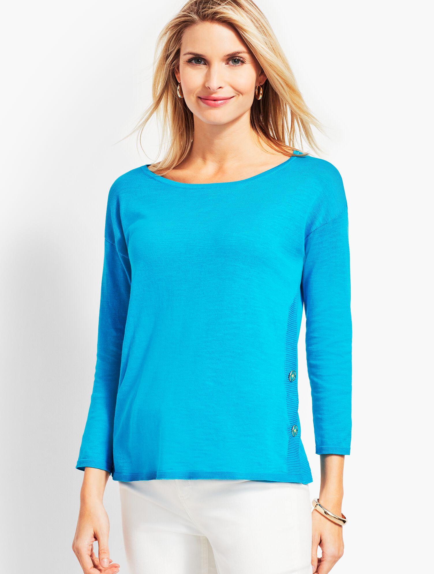Side-Button Sweater Topper