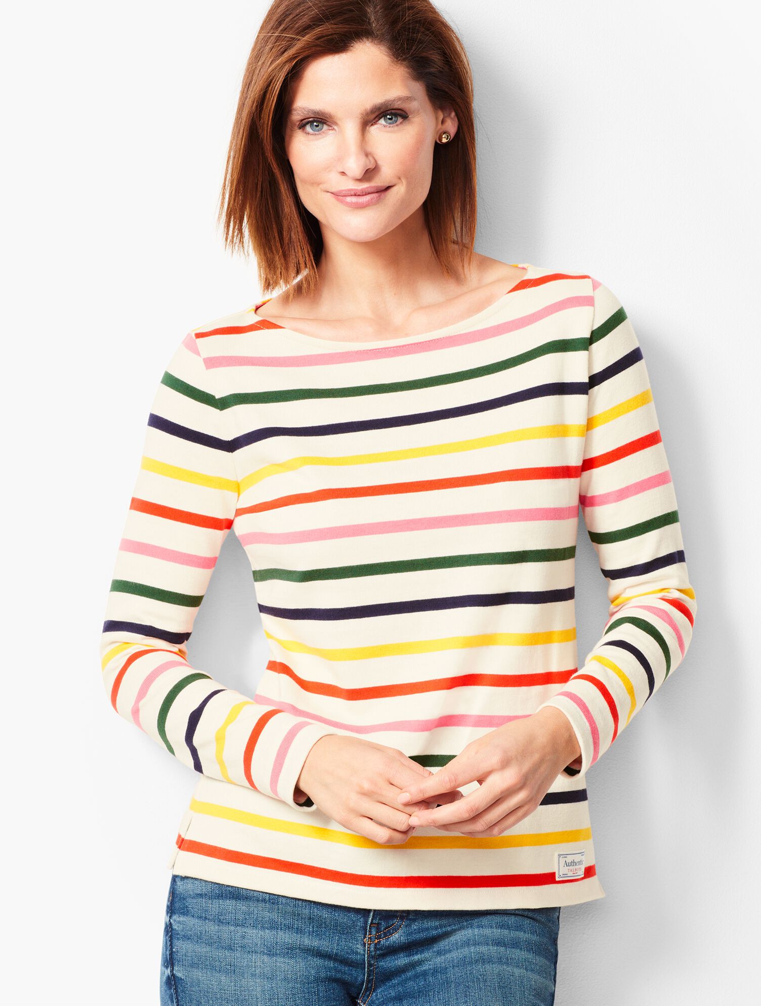 Pure Cotton Stripe Tee - Whitby Stripe