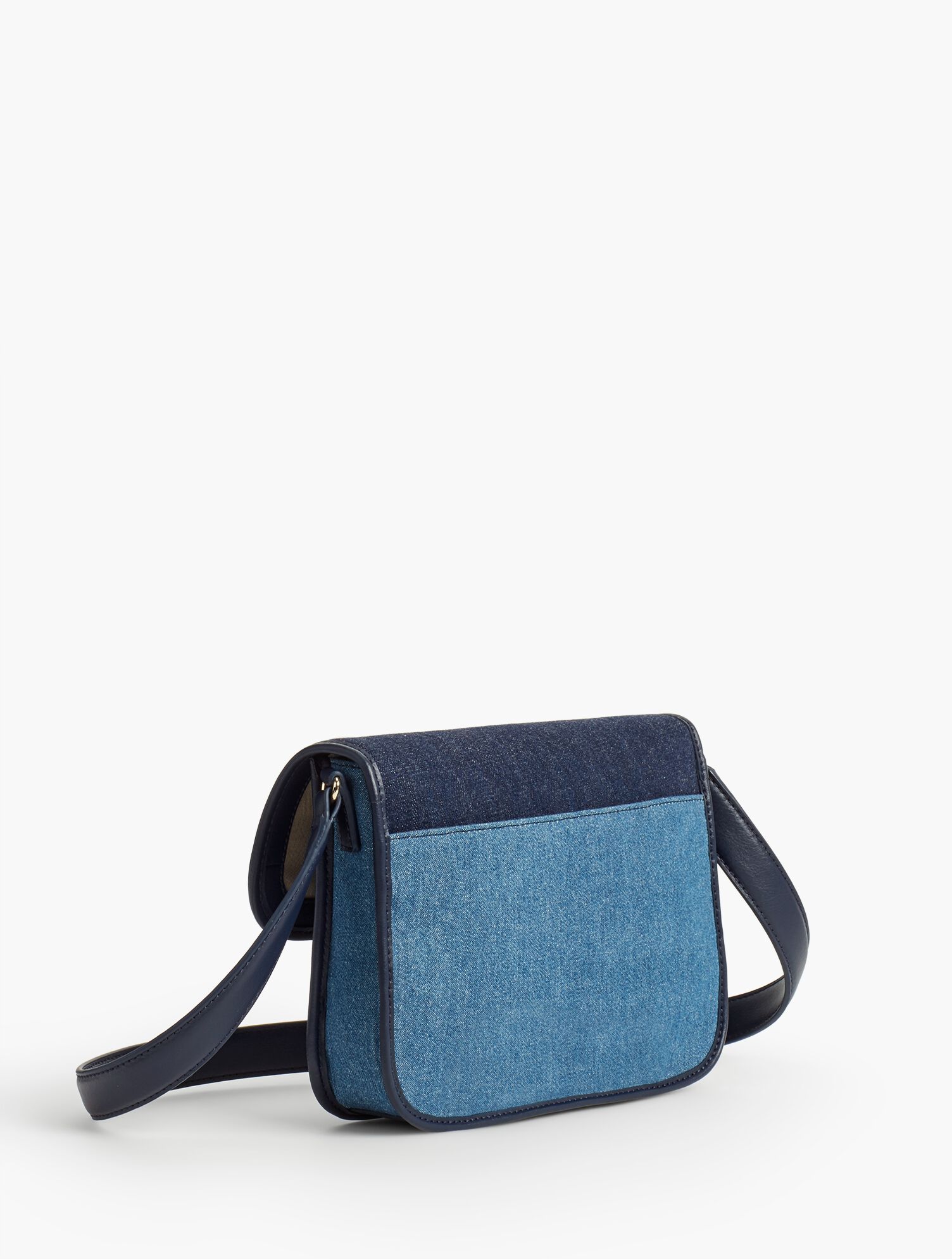 Pieced Pebbled Denim Crossbody