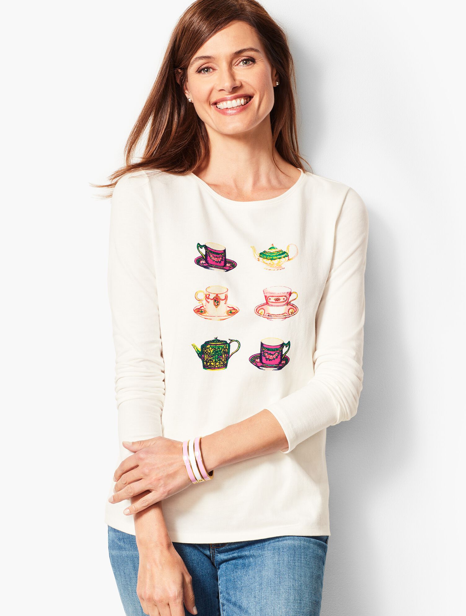 Long-Sleeve Crewneck - Tea Cup