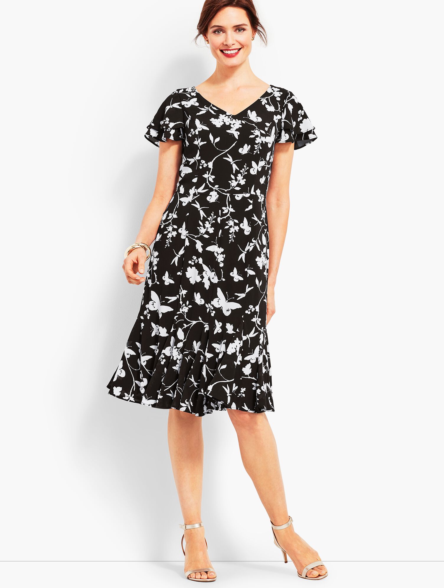 Flowing Fit &amp; Flare Dress