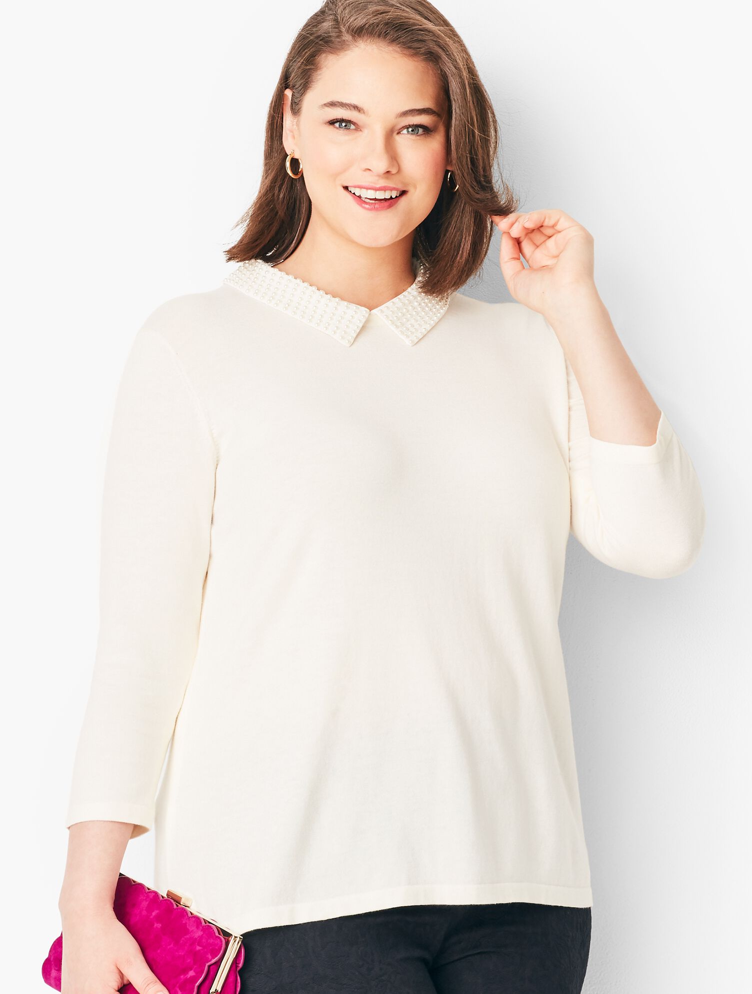 Pearl-Embellished Top