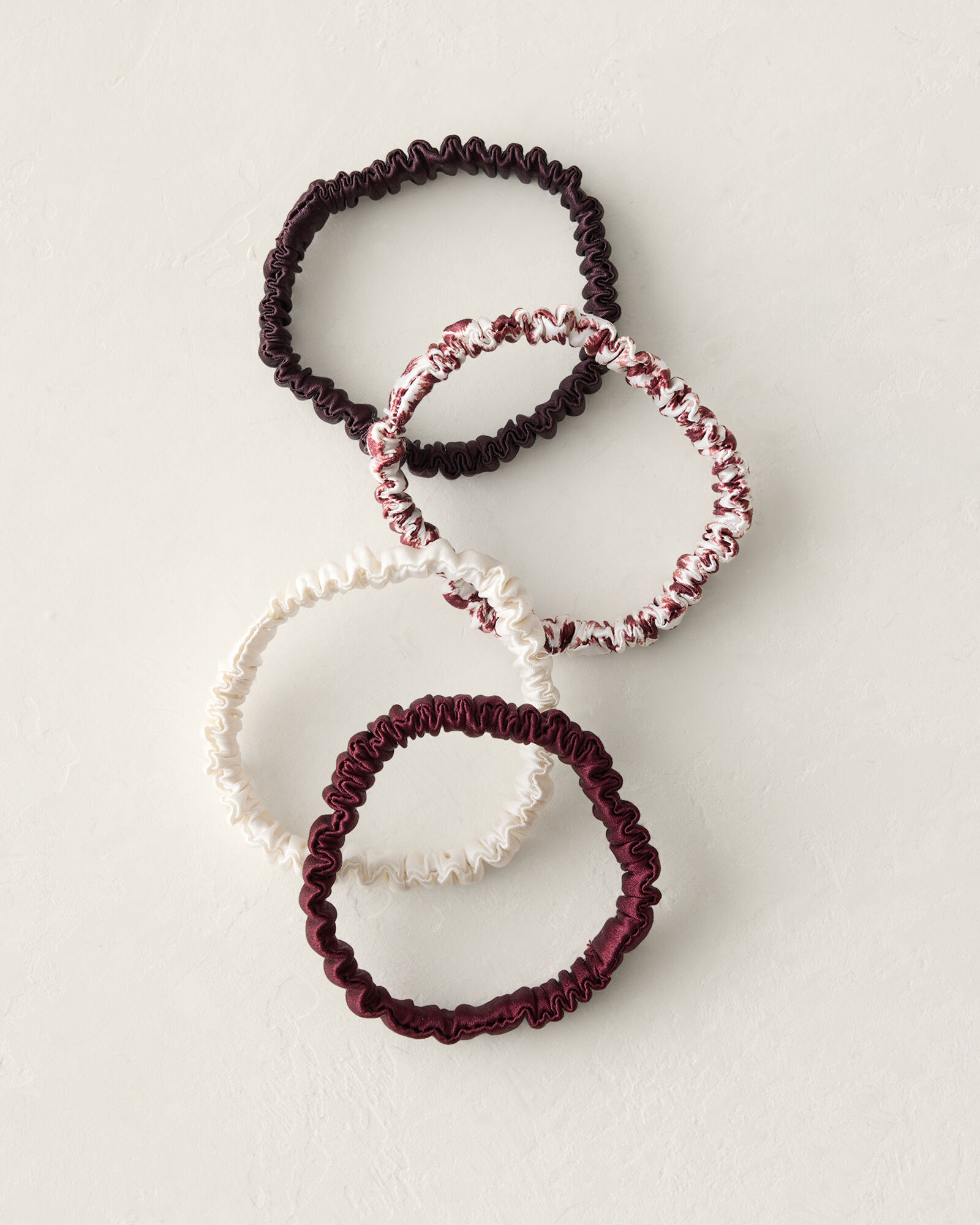 Washable Silk Hair Ties &mdash; Animal Dot Multi