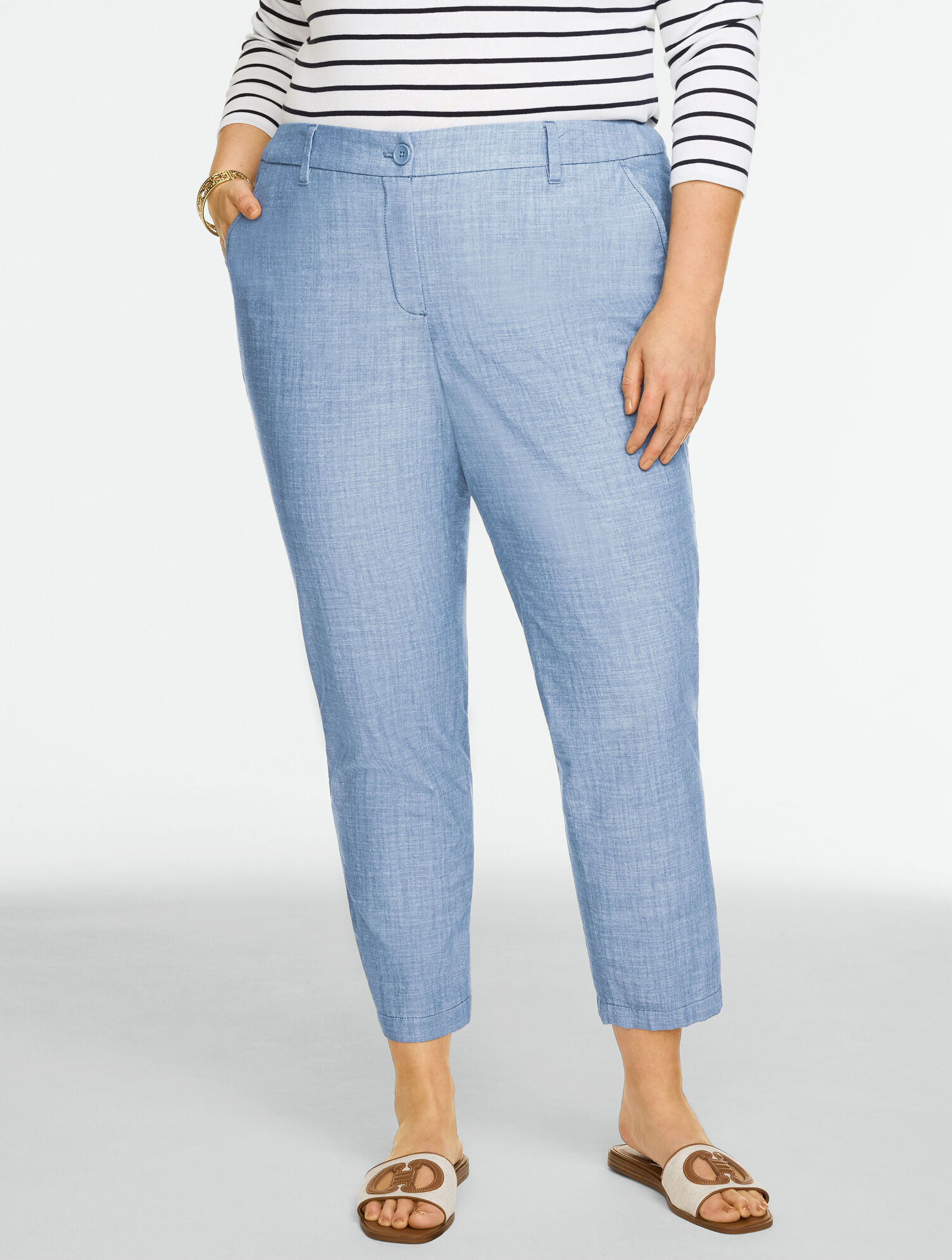 Chambray Perfect Crop