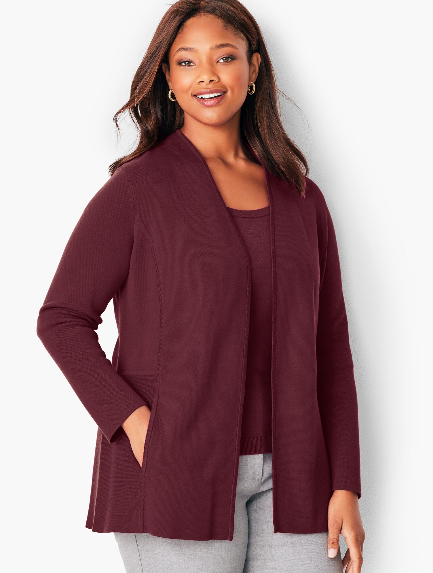 Plus Size Milano Open Cardigan