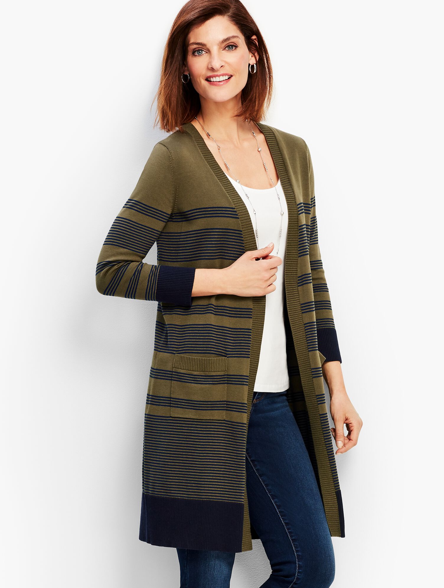 Long Stripe Cardigan