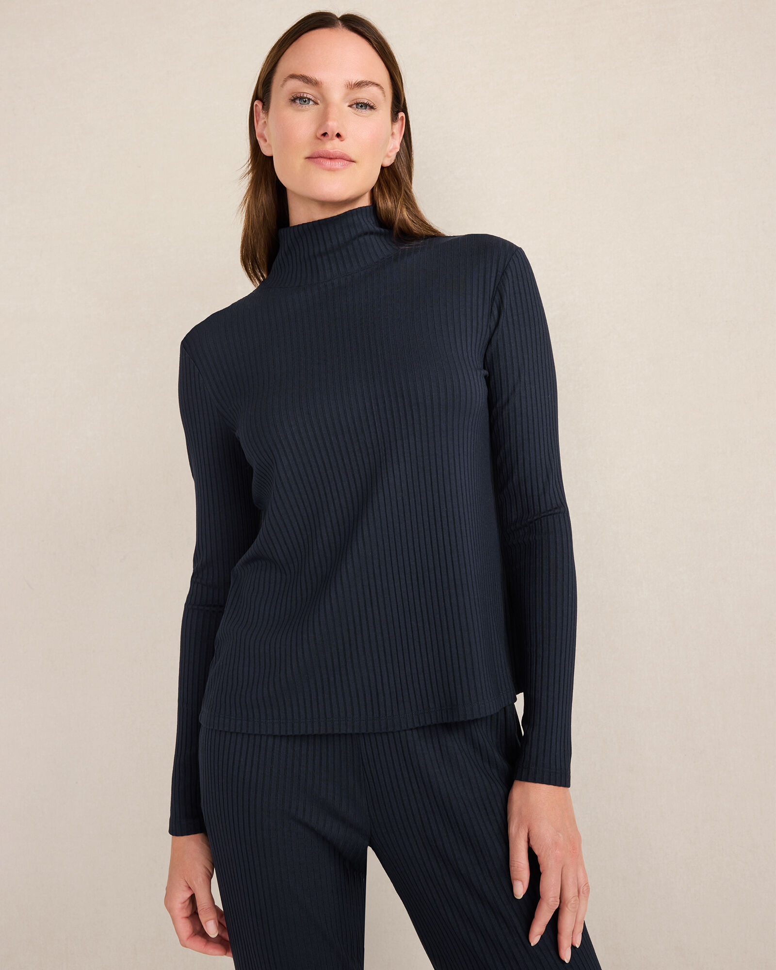 Resti Drapey Rib Knit Turtleneck