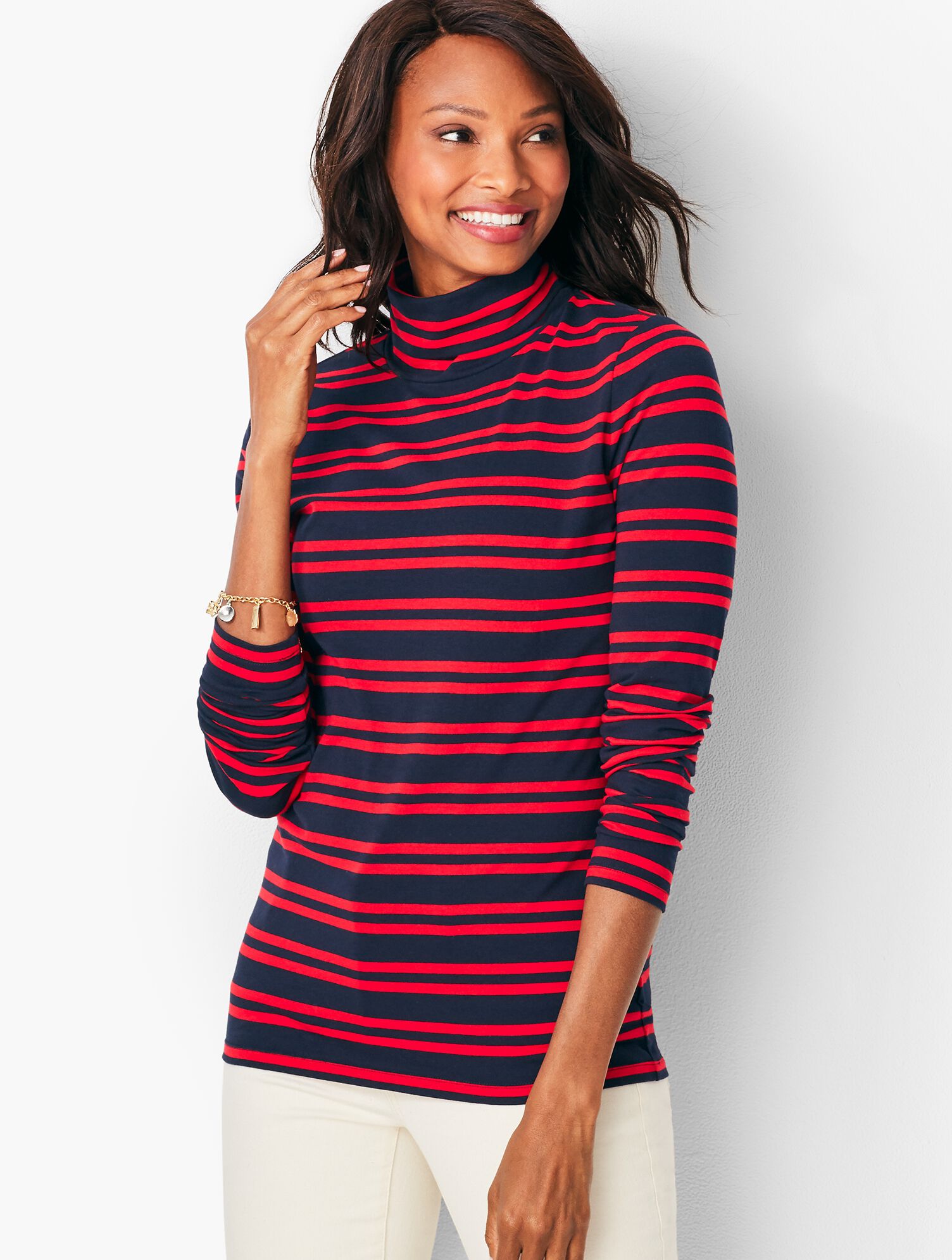 Long-Sleeve Turtleneck - Stripe