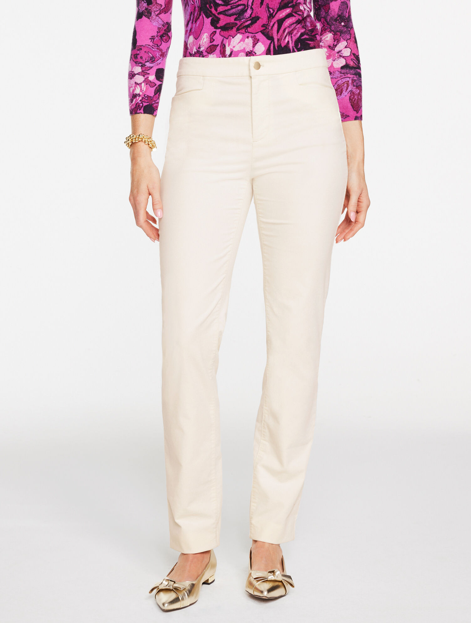 Straight Leg Stretch Velveteen Pants