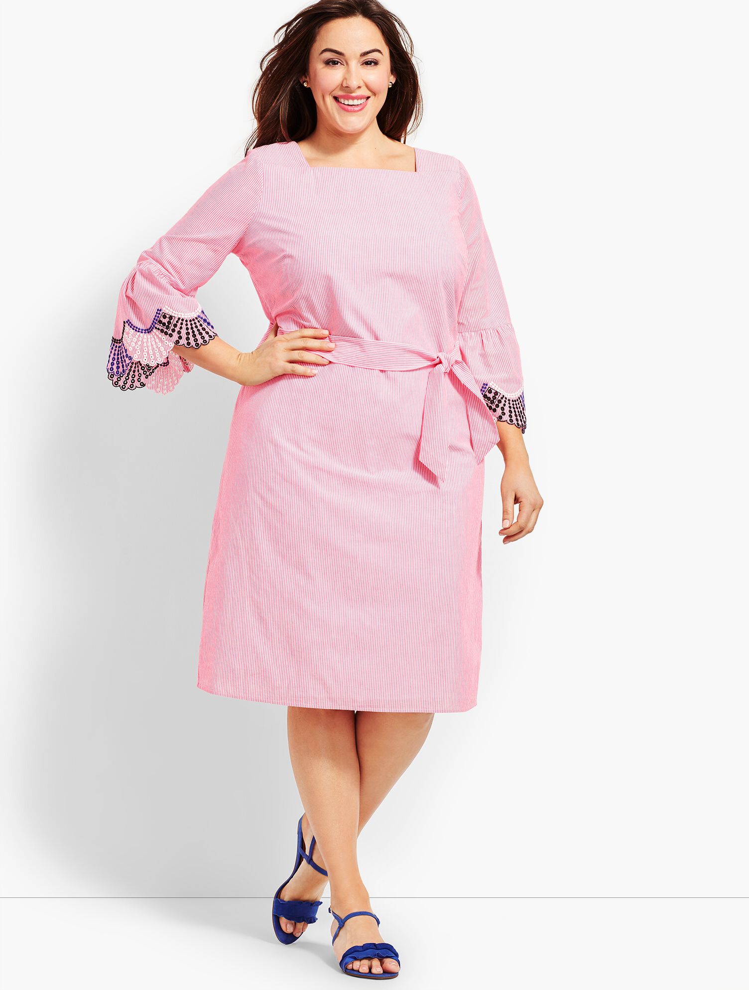 Embroidered Sleeve Shift