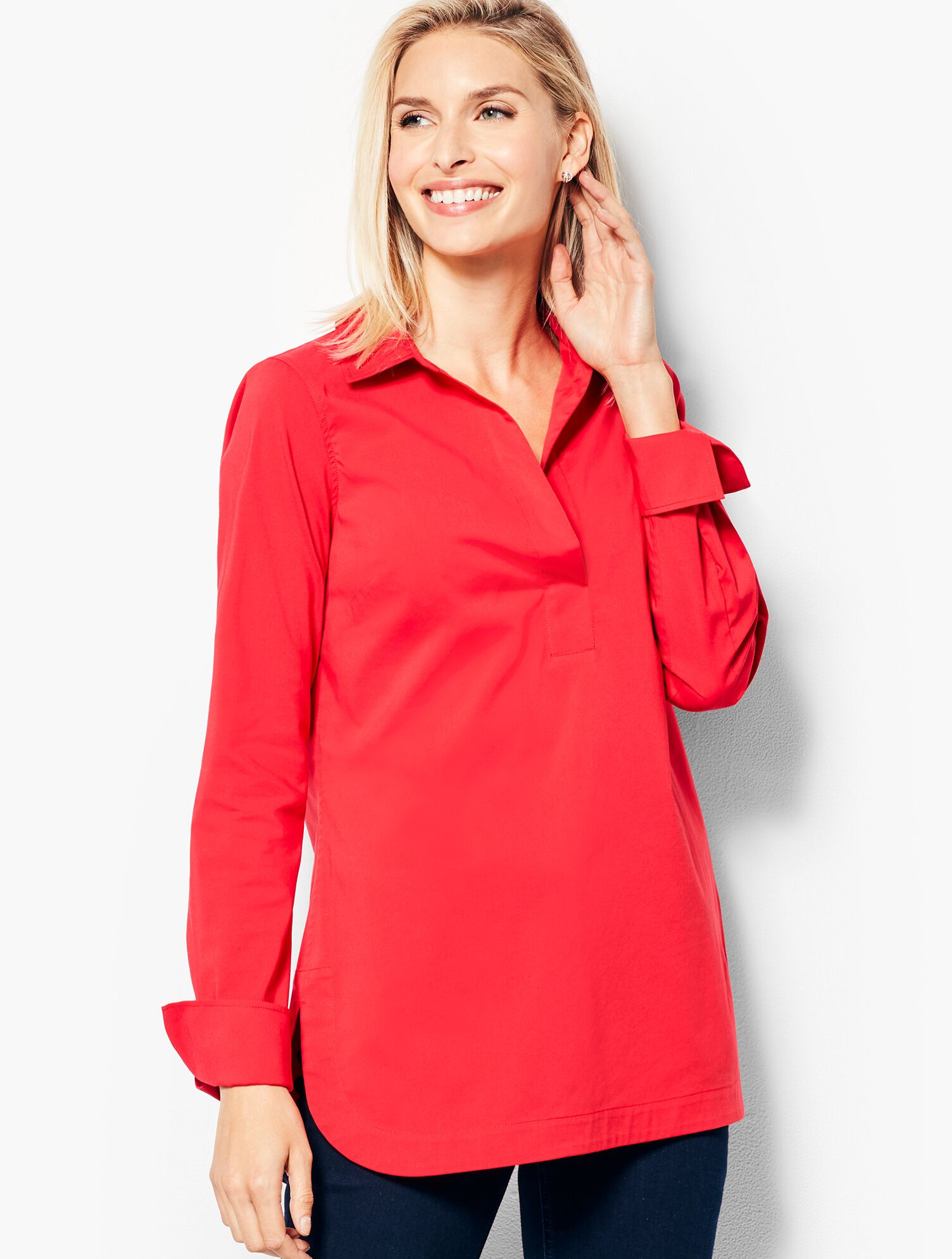 Poplin Tunic Top - Stripe