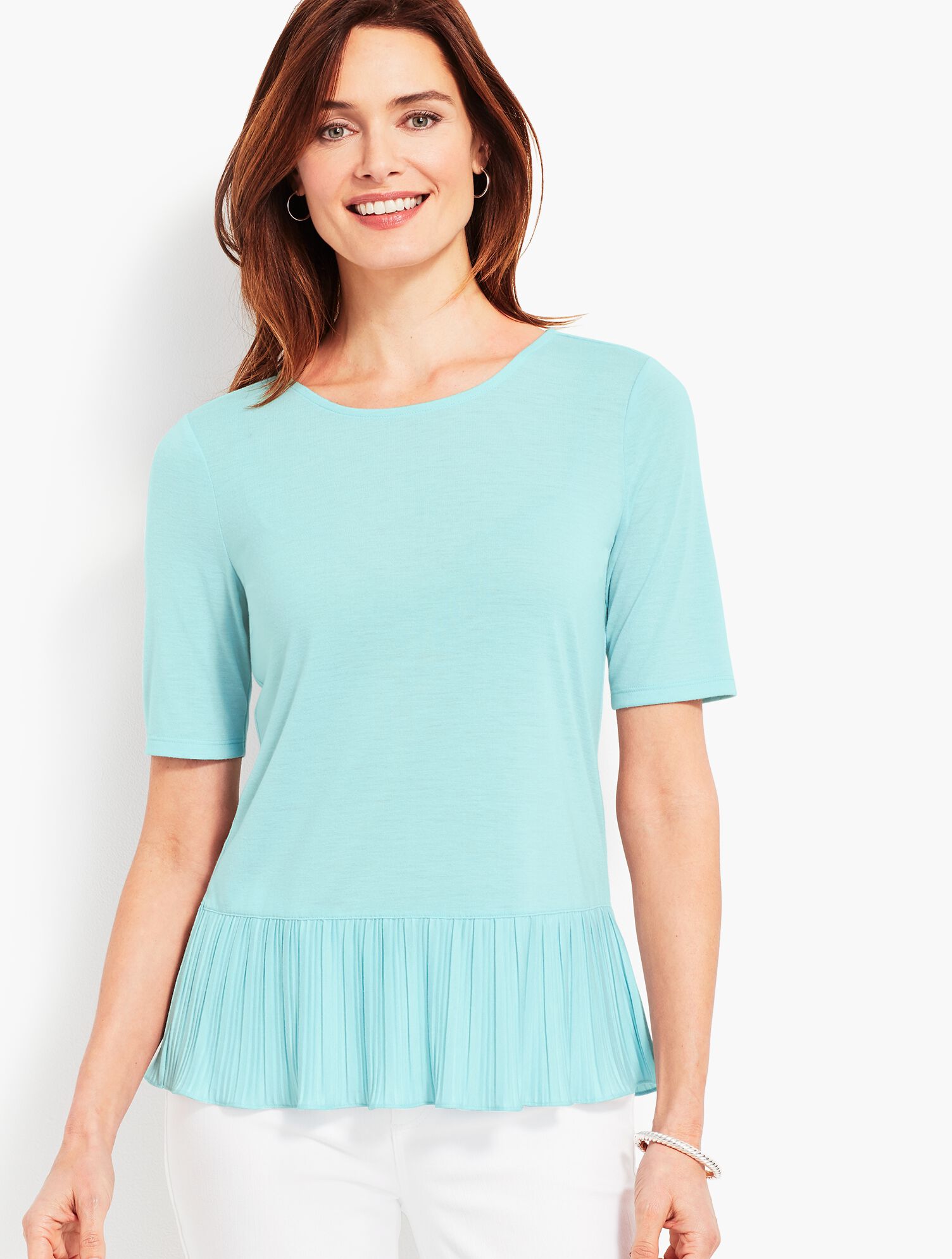 Pleated-Hem Top