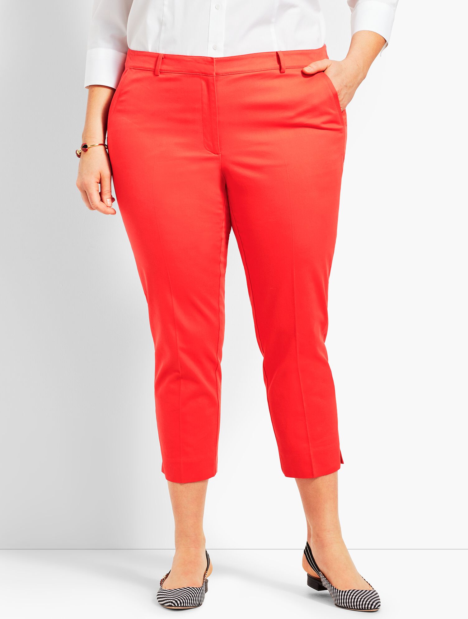 Twill Cambridge Slim Crop