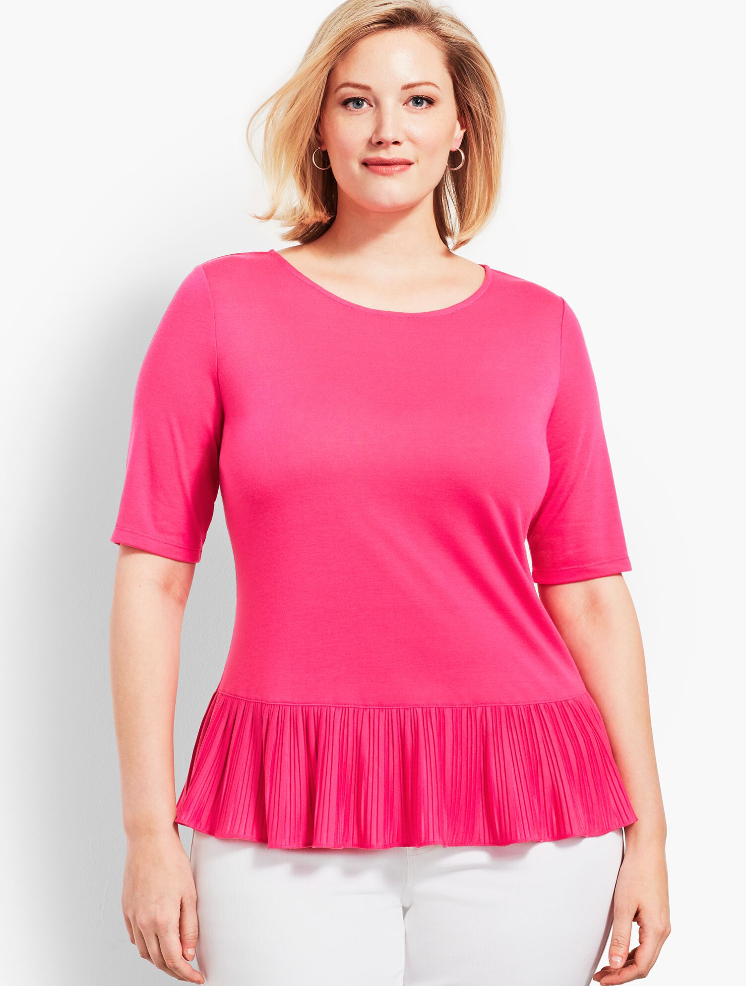 Pleated-Hem Top