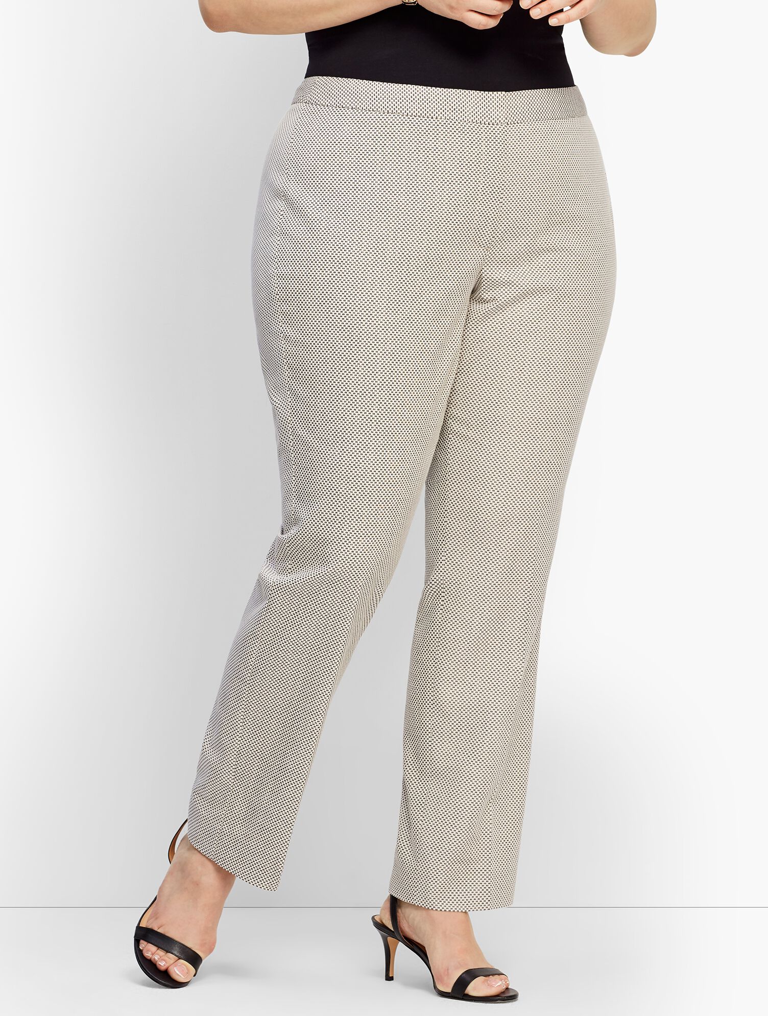 Woman Exclusive Square Dobby Straight-Leg Pant