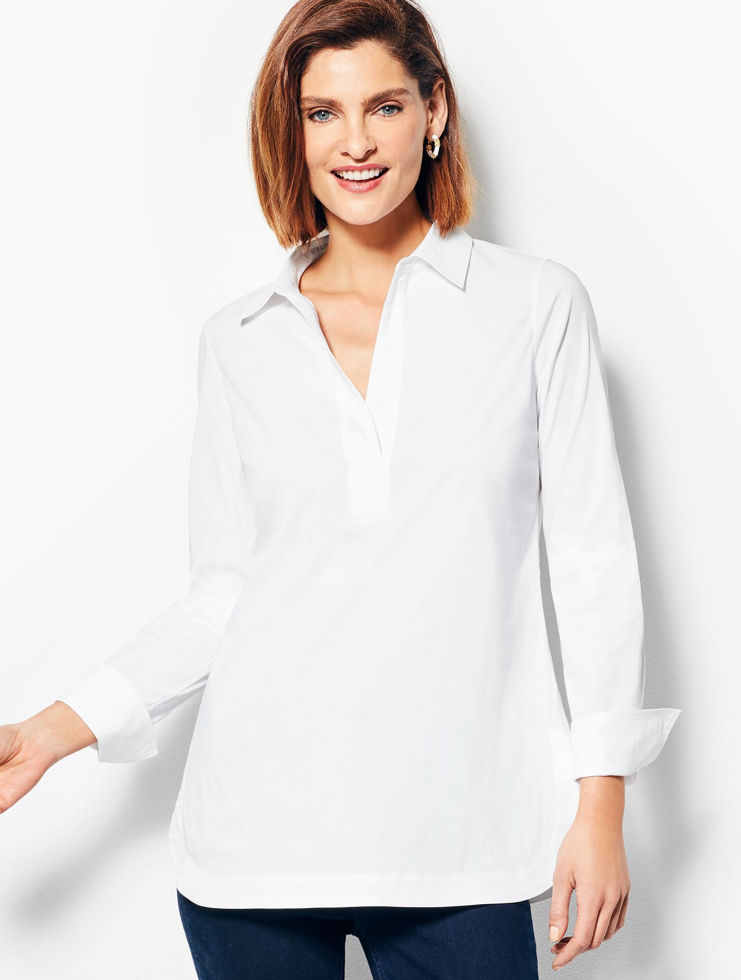 Poplin Tunic Top - Stripe