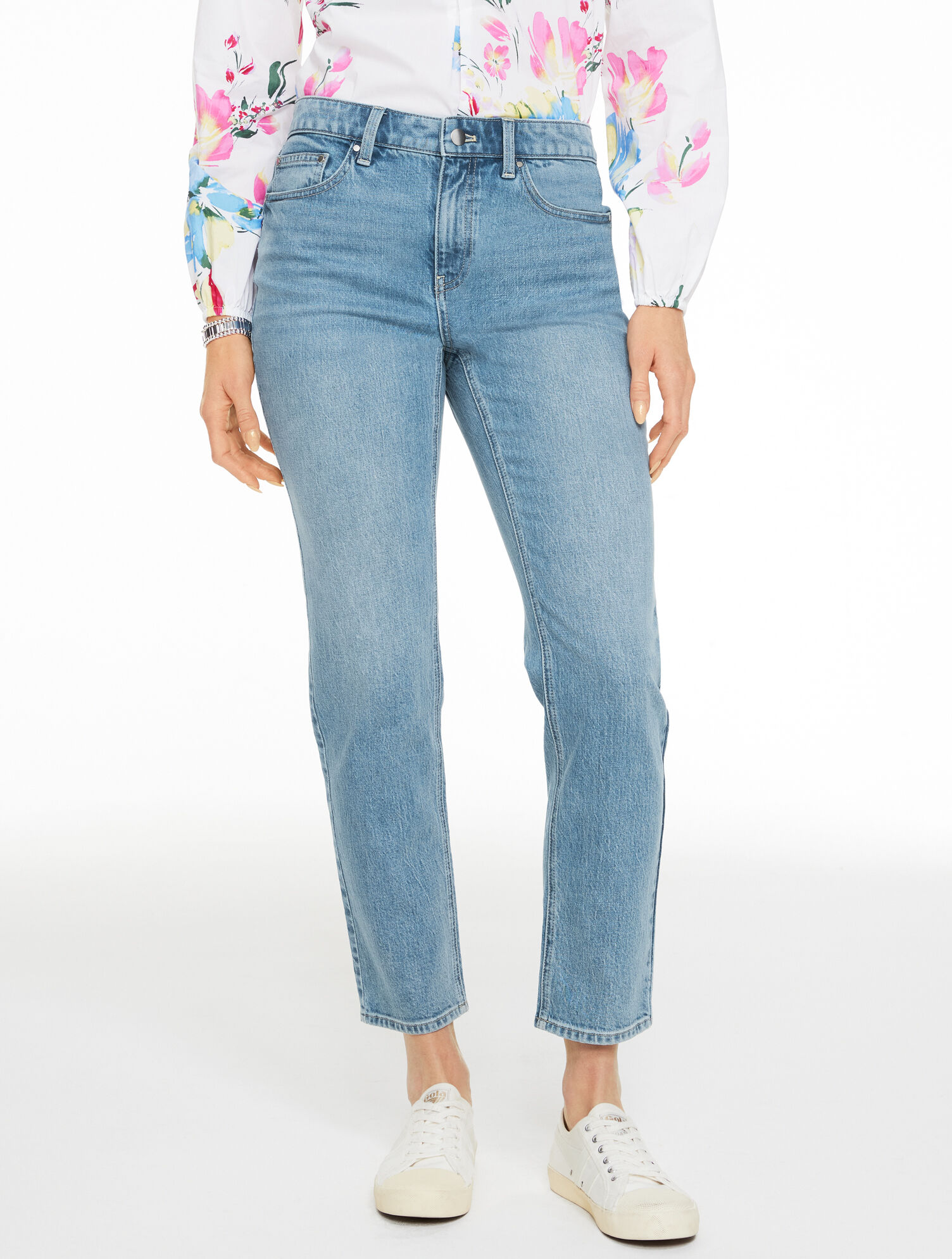 Slim Straight Ankle Jeans - Boulevard Wash