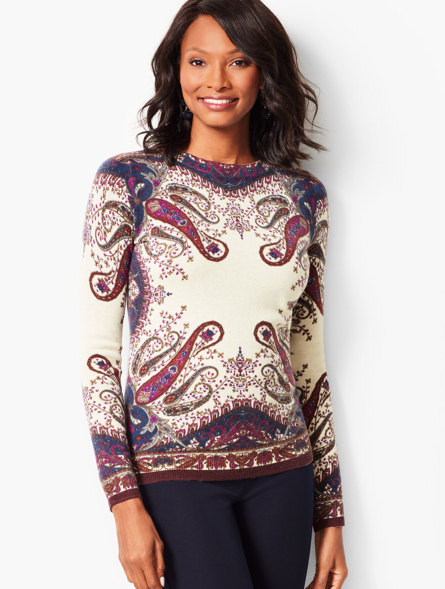 Audrey Cashmere Sweater-Paisley