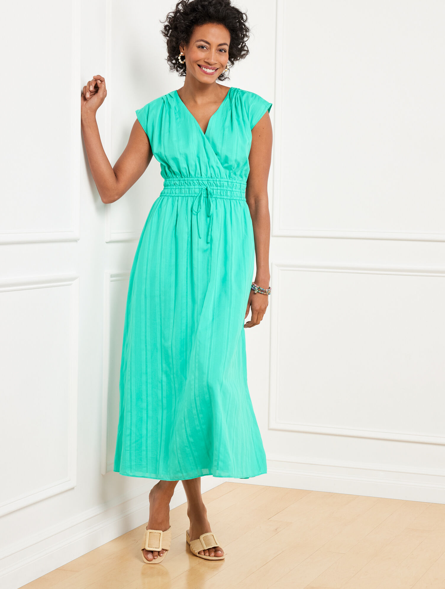 V-Neck Midi Dress