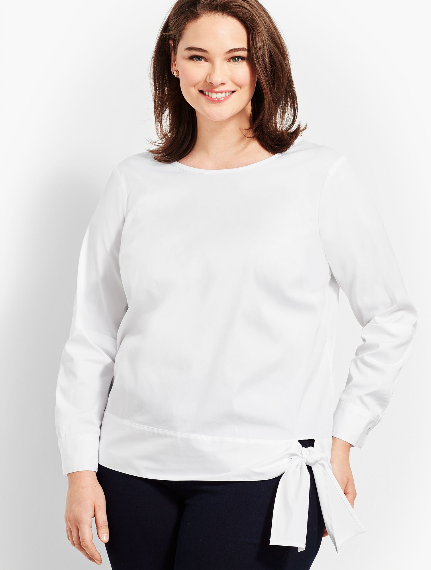 Poplin Side-Tie Top