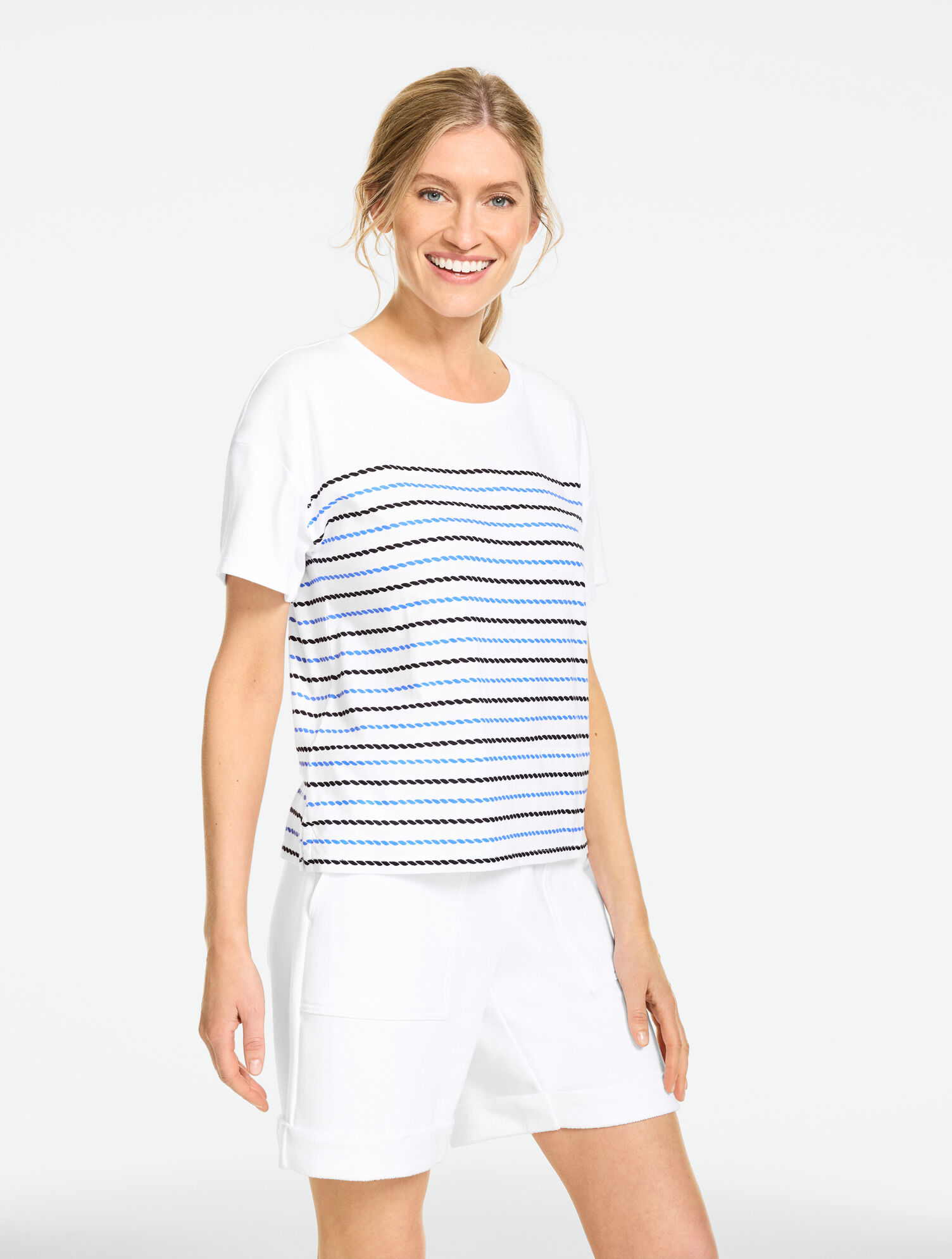 Supersoft Jersey Boxy Crewneck Tee - Graphic Rope