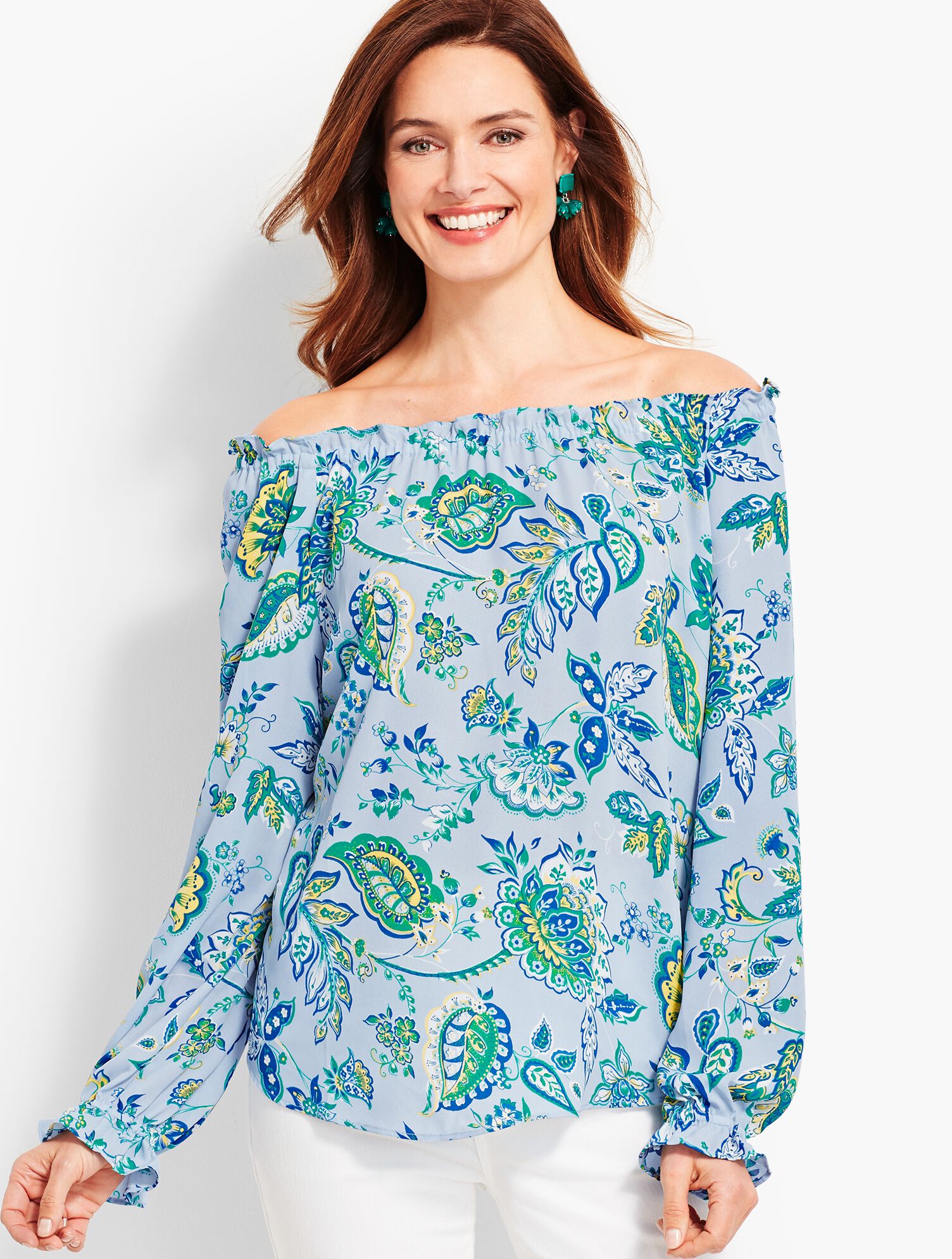 Floral Smocked Neck Top